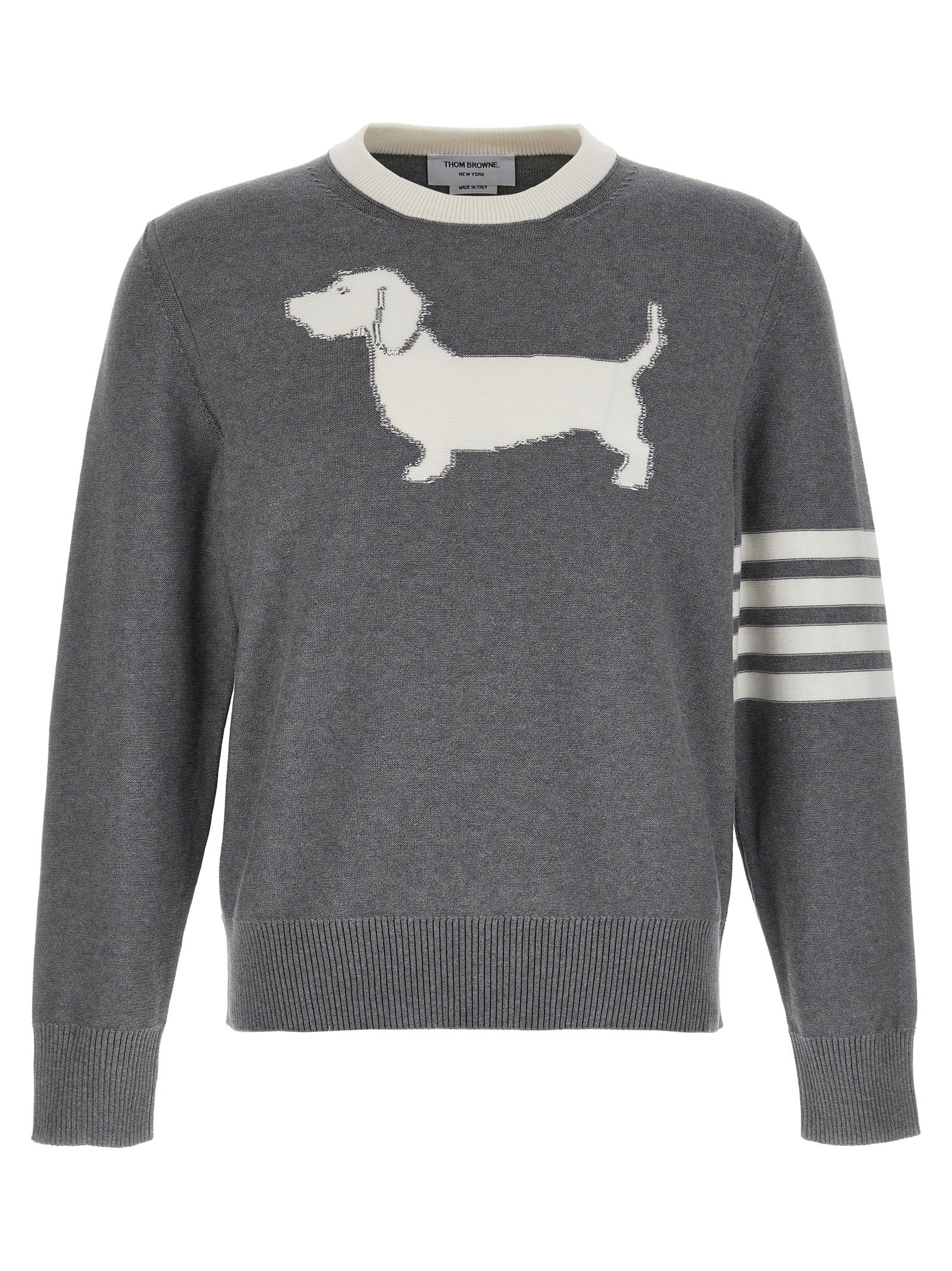 Thom Browne Gray Cotton Cardigan - Artisanal Luxury Knitwear