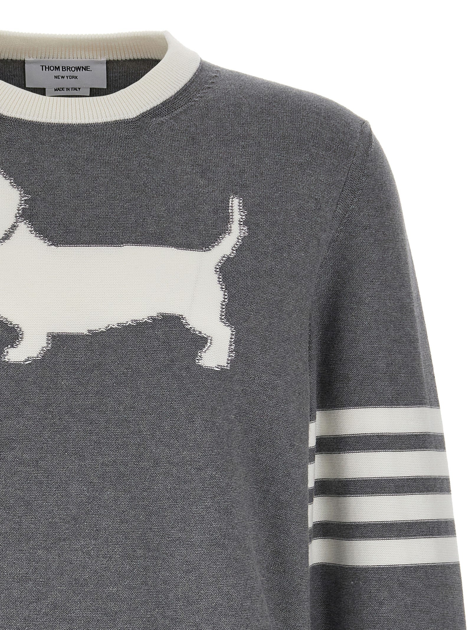 Thom Browne Gray Cotton Cardigan - Artisanal Luxury Knitwear