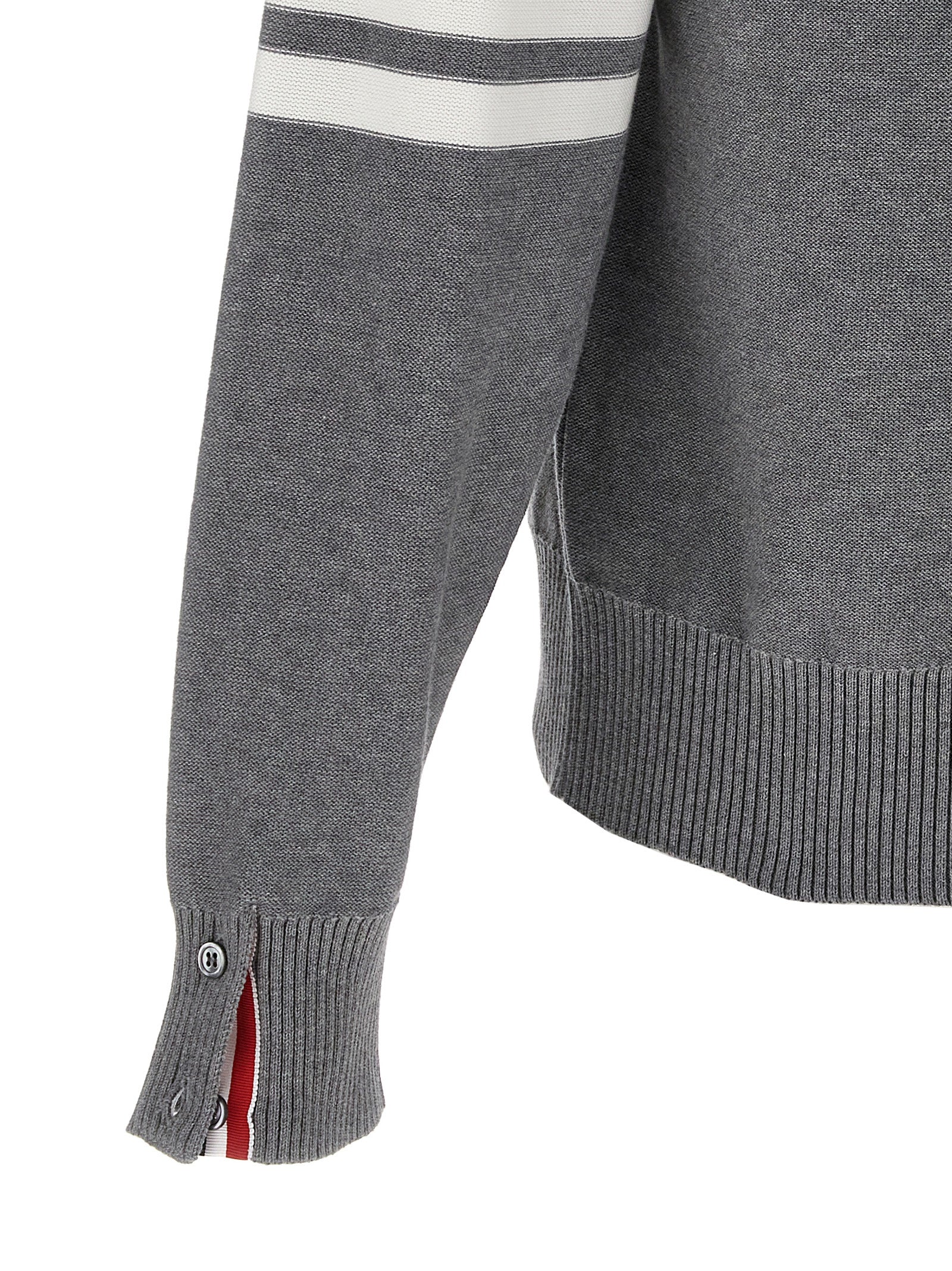 Thom Browne Gray Cotton Cardigan - Artisanal Luxury Knitwear