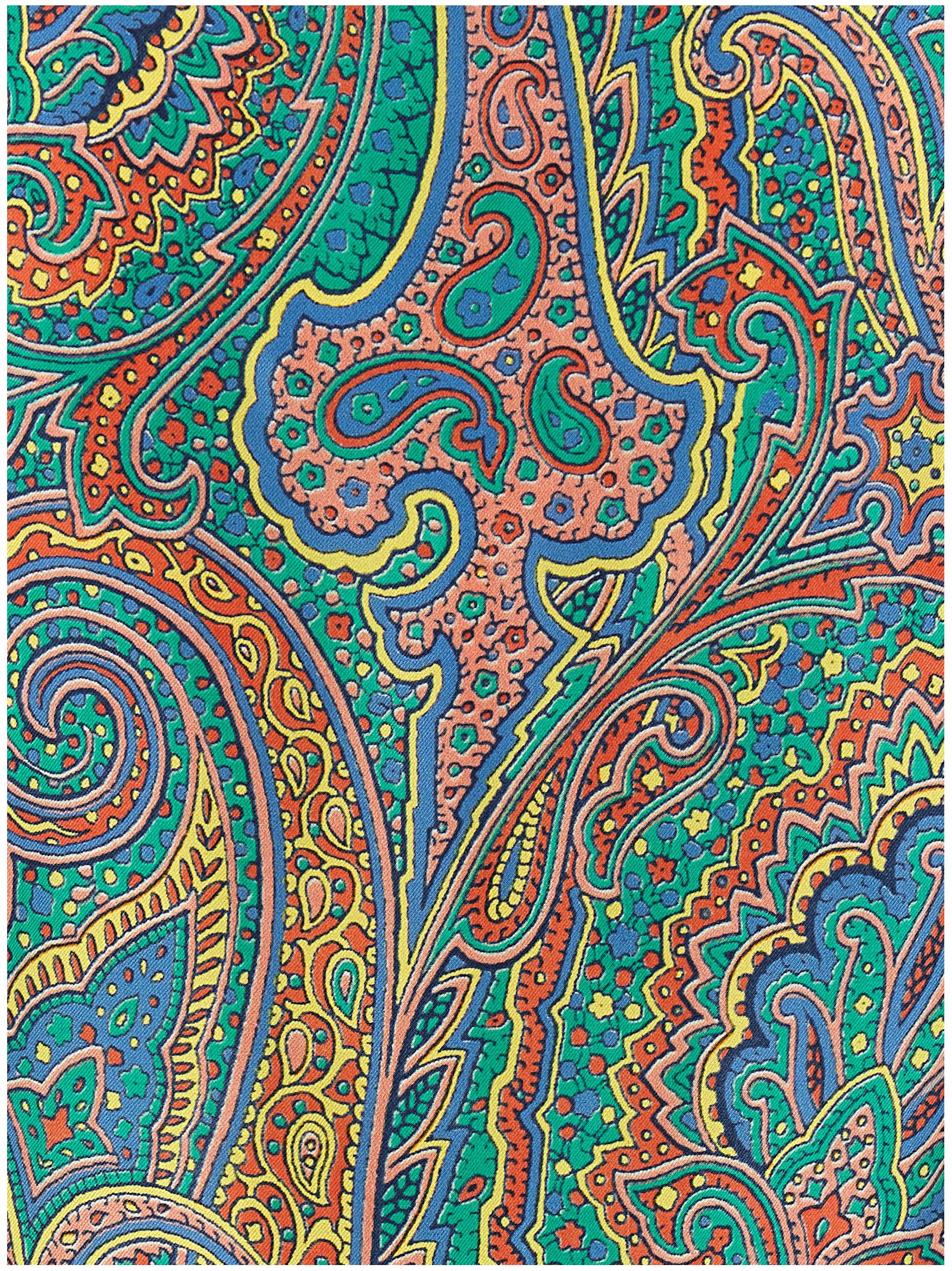 Elevate your wardrobe with the Etro Multicolor Silk Pattern Shirt, a luxurious silk masterpiece that embodies artistry and sophistication for every occasion.