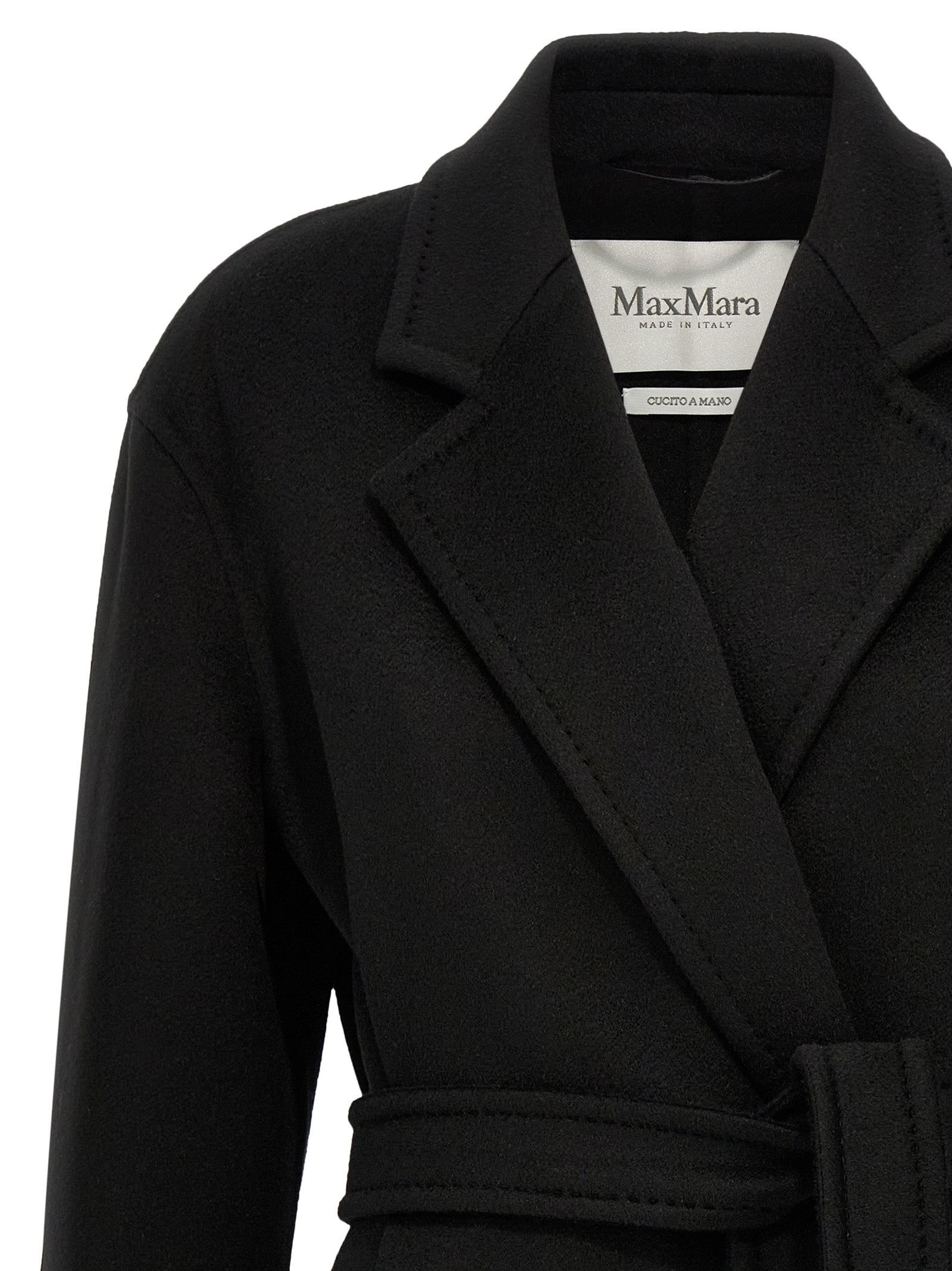 Experience the epitome of sophistication with the Max Mara Black Cashmere Coat, crafted from luxurious double cashmere for timeless elegance and effortless allure.