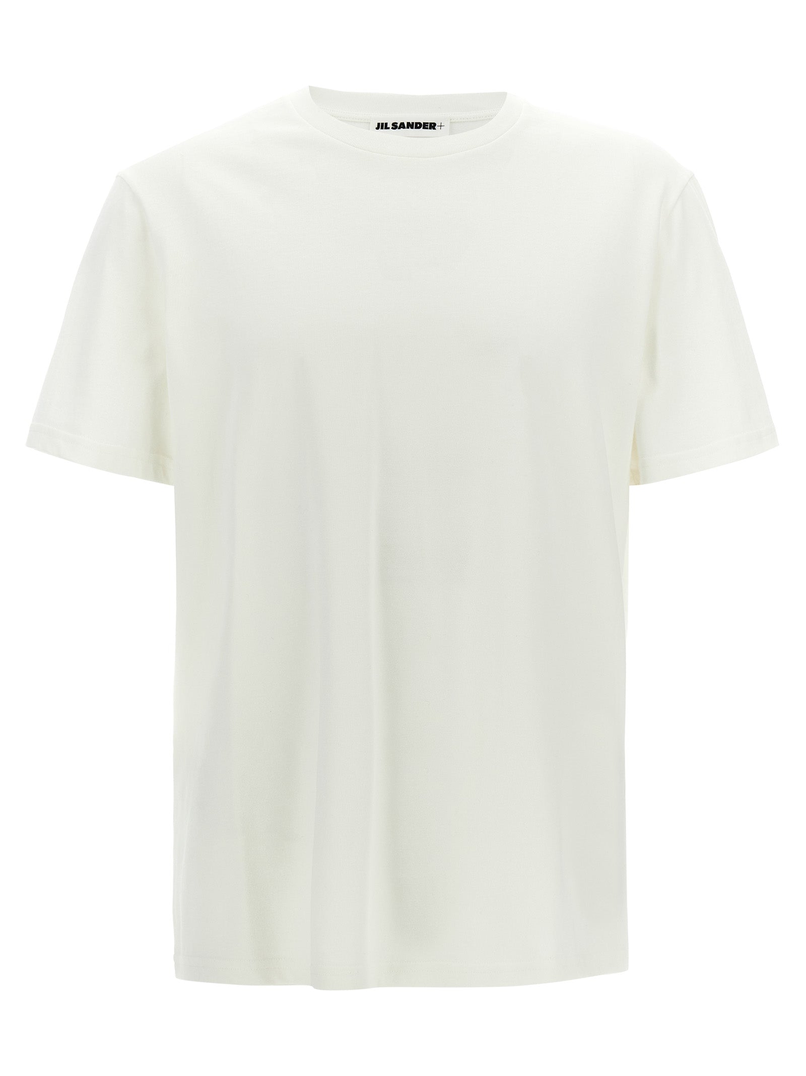 Elevate your wardrobe with Jil Sander's White Cotton T-Shirt, a masterpiece of Italian craftsmanship, blending timeless elegance with modern sophistication.