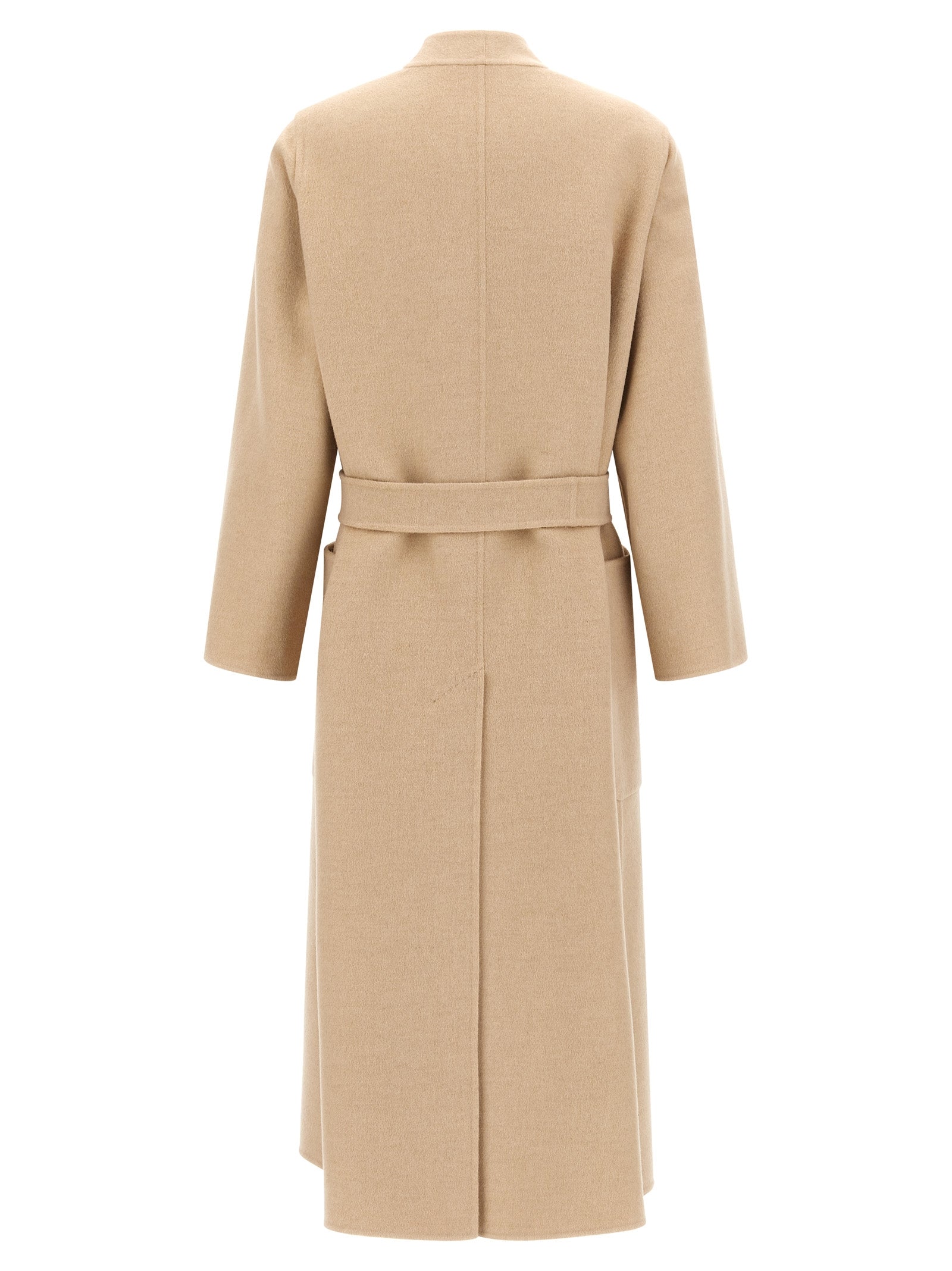 Experience the exquisite Max Mara Vezzoso coat, crafted from pure camel wool, embodying timeless elegance and artisanal luxury for the discerning individual.
