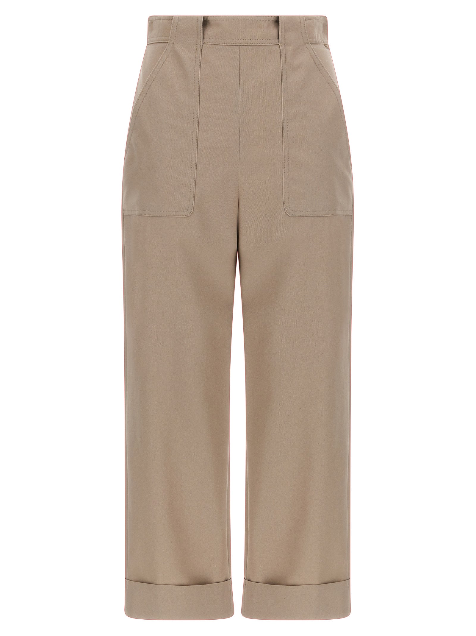 Indulge in the artisanal elegance of Max Mara's 'Palio' trousers, crafted from luxurious cotton gabardine for timeless sophistication and effortless allure.