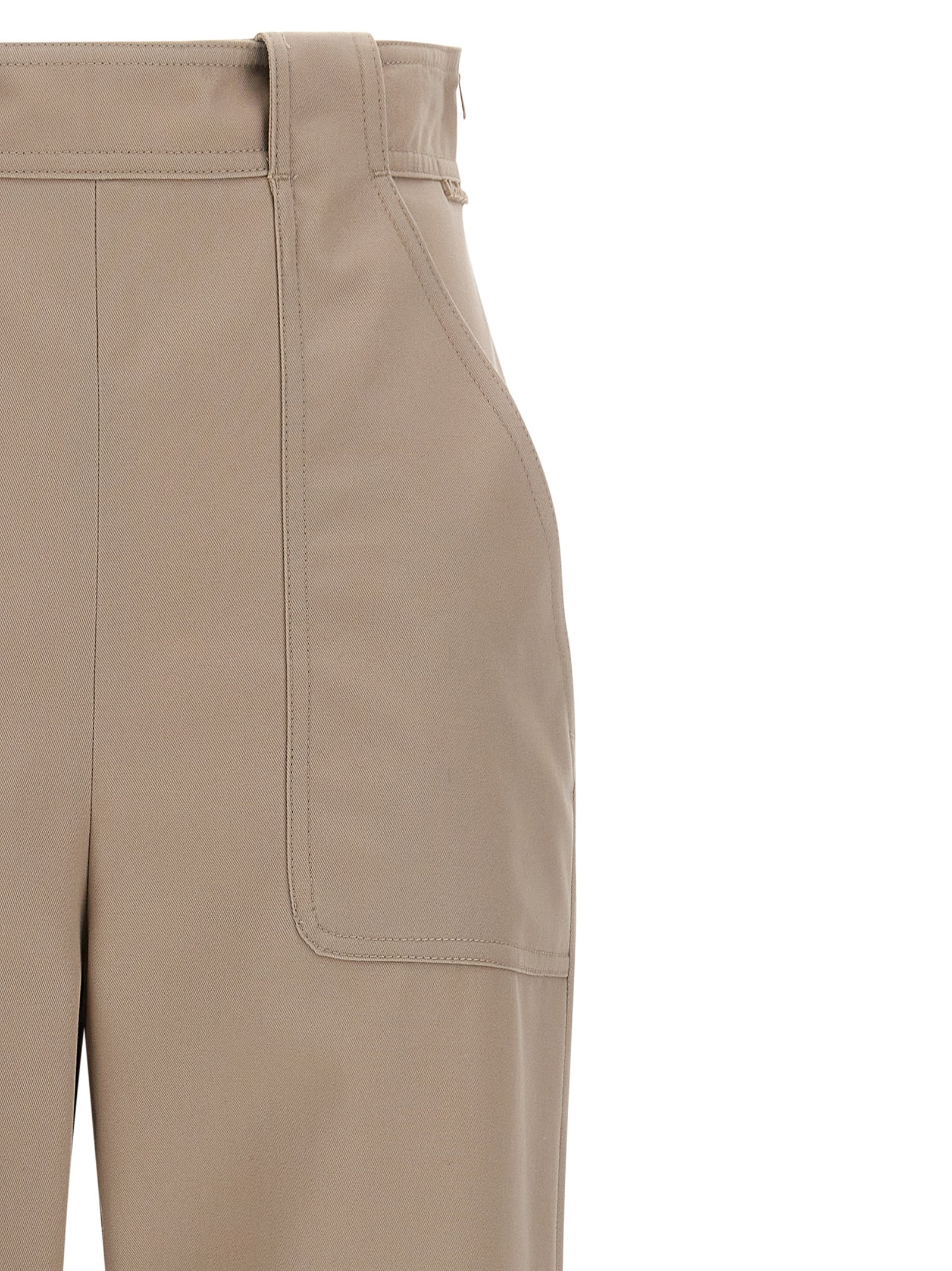 Elevate your wardrobe with the Max Mara 'Palio' trousers, crafted from luxurious cotton gabardine, blending timeless elegance with modern sophistication for any occasion.