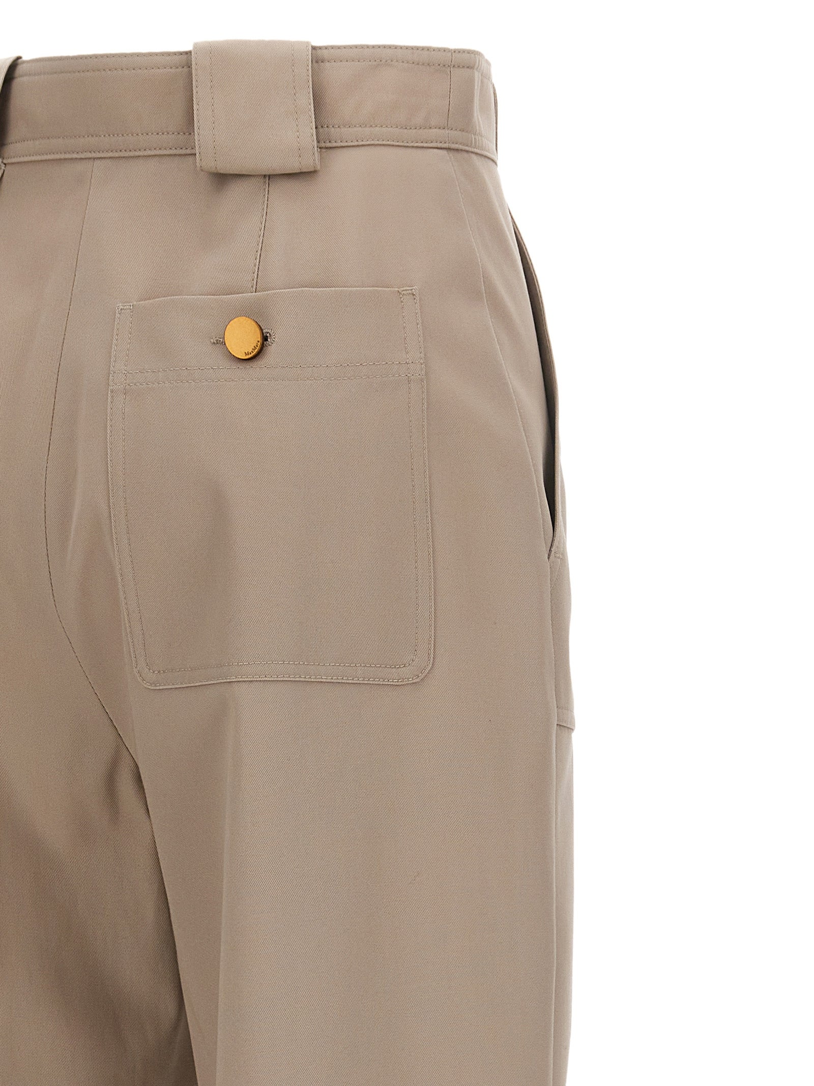 Elevate your wardrobe with Max Mara's 'Palio' trousers, crafted from luxurious cotton gabardine, embodying timeless elegance and artisanal sophistication.