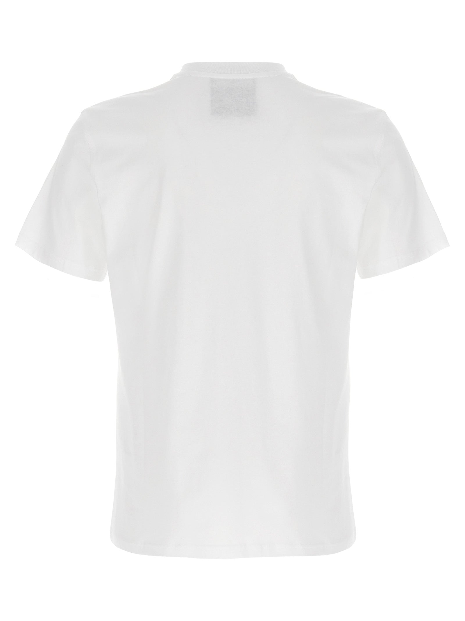 Elevate your style with the Moschino White Cotton T-Shirt, a luxurious blend of sustainability and contemporary design, perfect for the discerning individual.