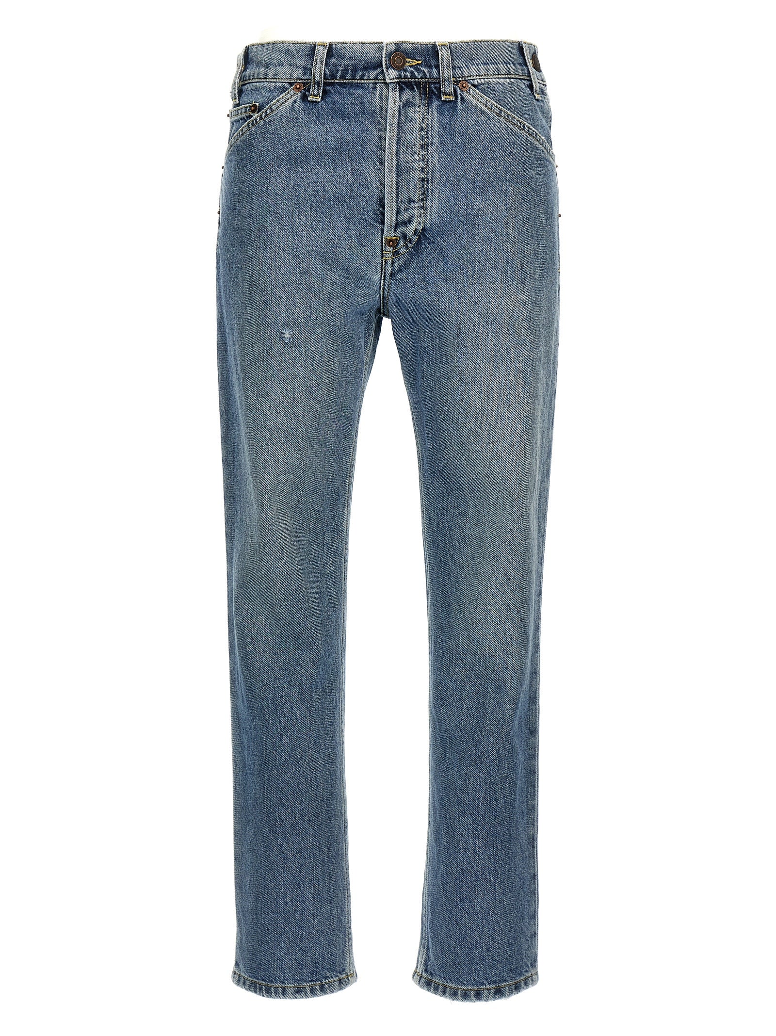 Indulge in the exquisite Moschino Blue Cotton Straight-Leg Jeans, a timeless blend of luxury and elegance, crafted for those who embody sophistication and style.