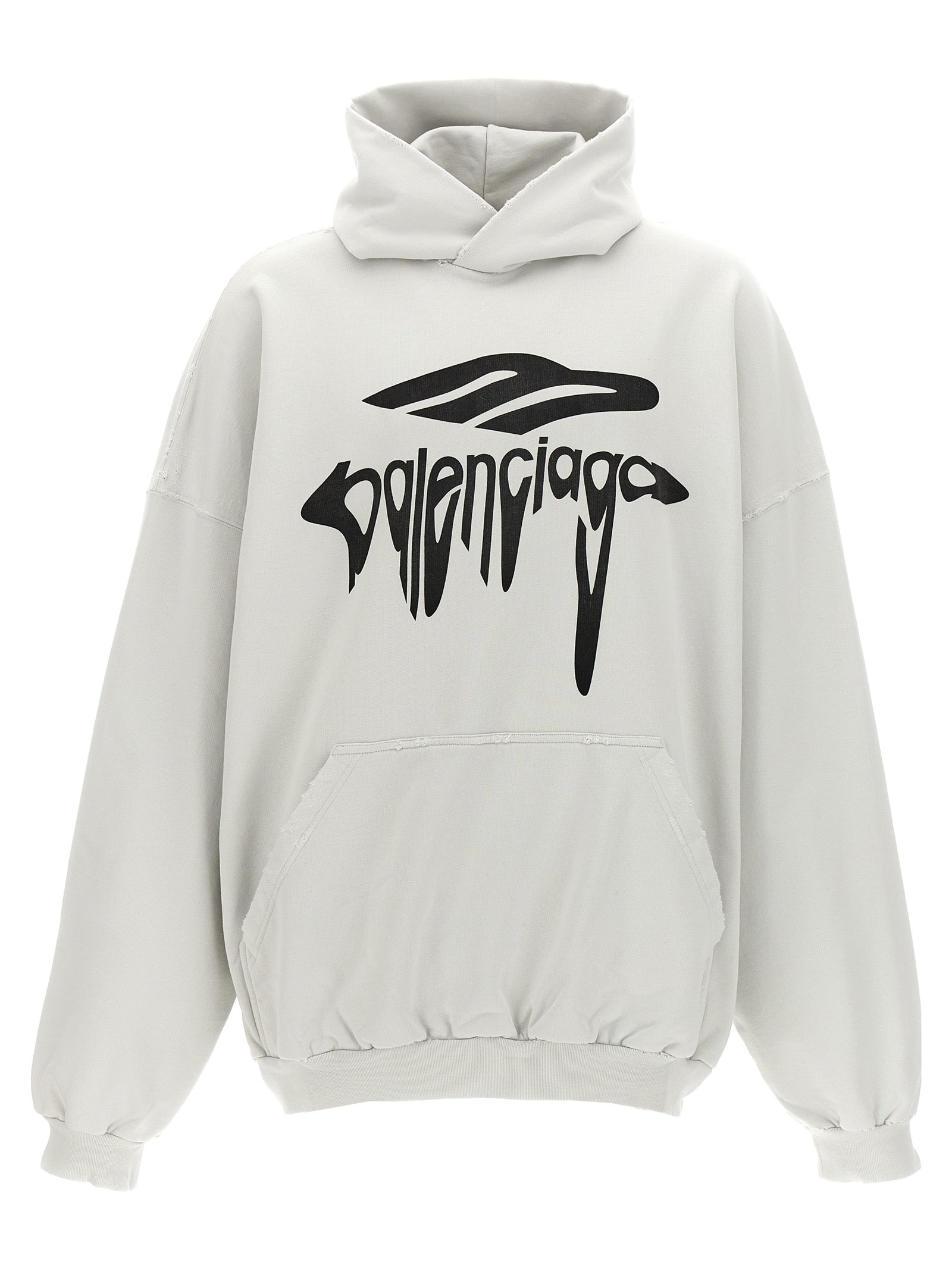 Balenciaga White Cotton Sweatshirt - Designer Luxury Couture