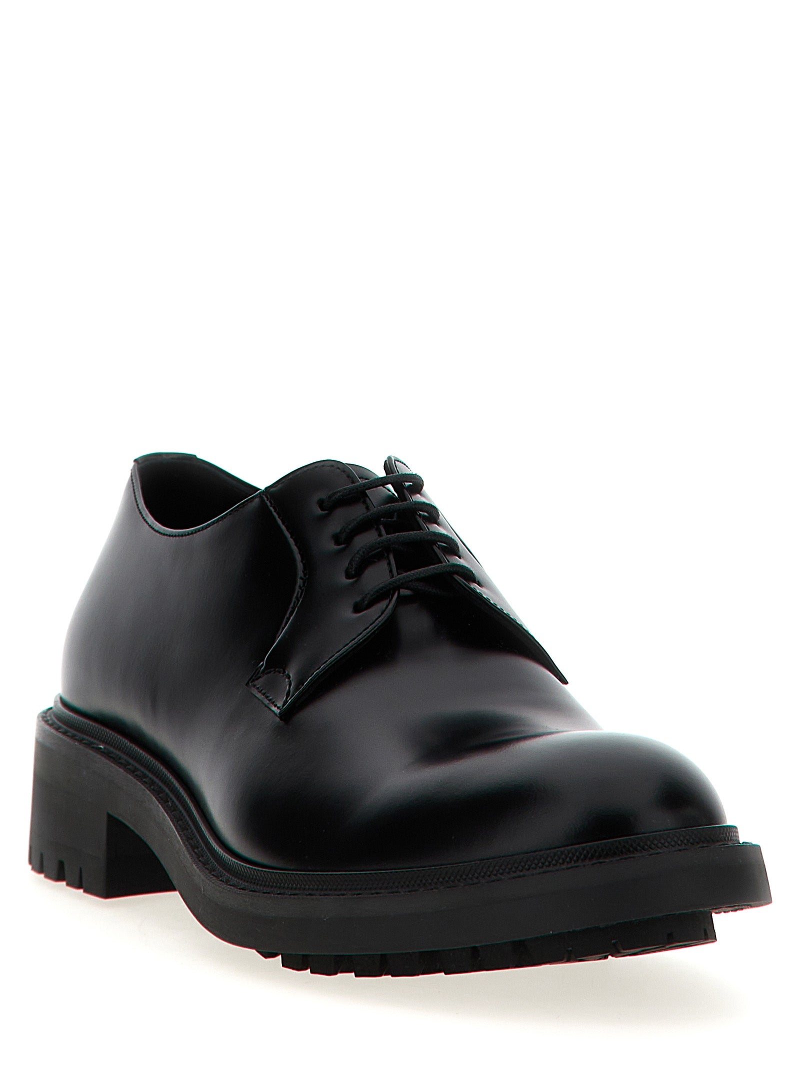 Saint Laurent Black Lamb Leather Oxfords - Artisanal Luxury Footwear