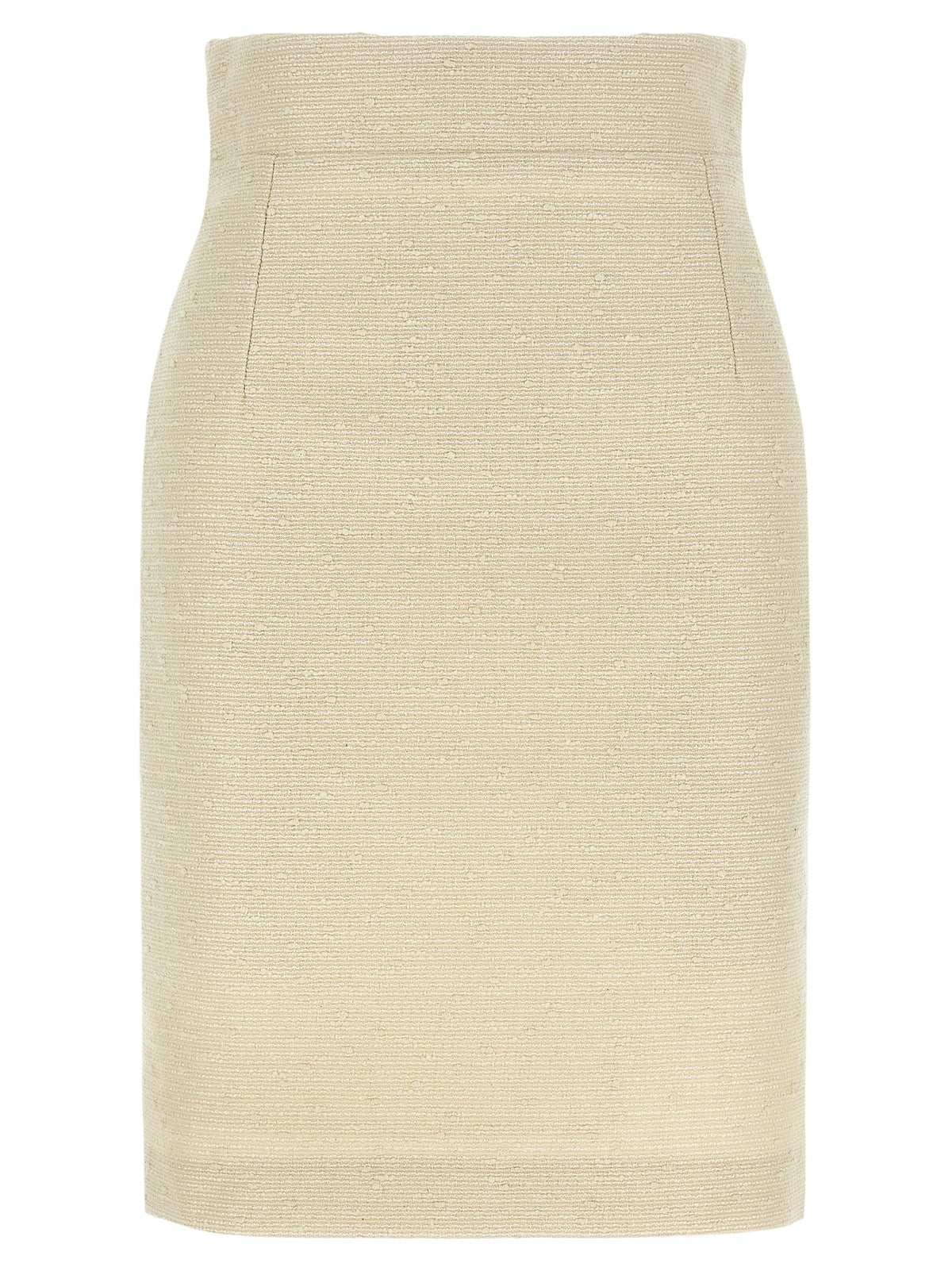 Discover the TAGLIATORE Beige Cotton Midi Skirt, a masterpiece of artisanal elegance crafted in Italy, blending luxurious comfort with a fitted silhouette for timeless sophistication.