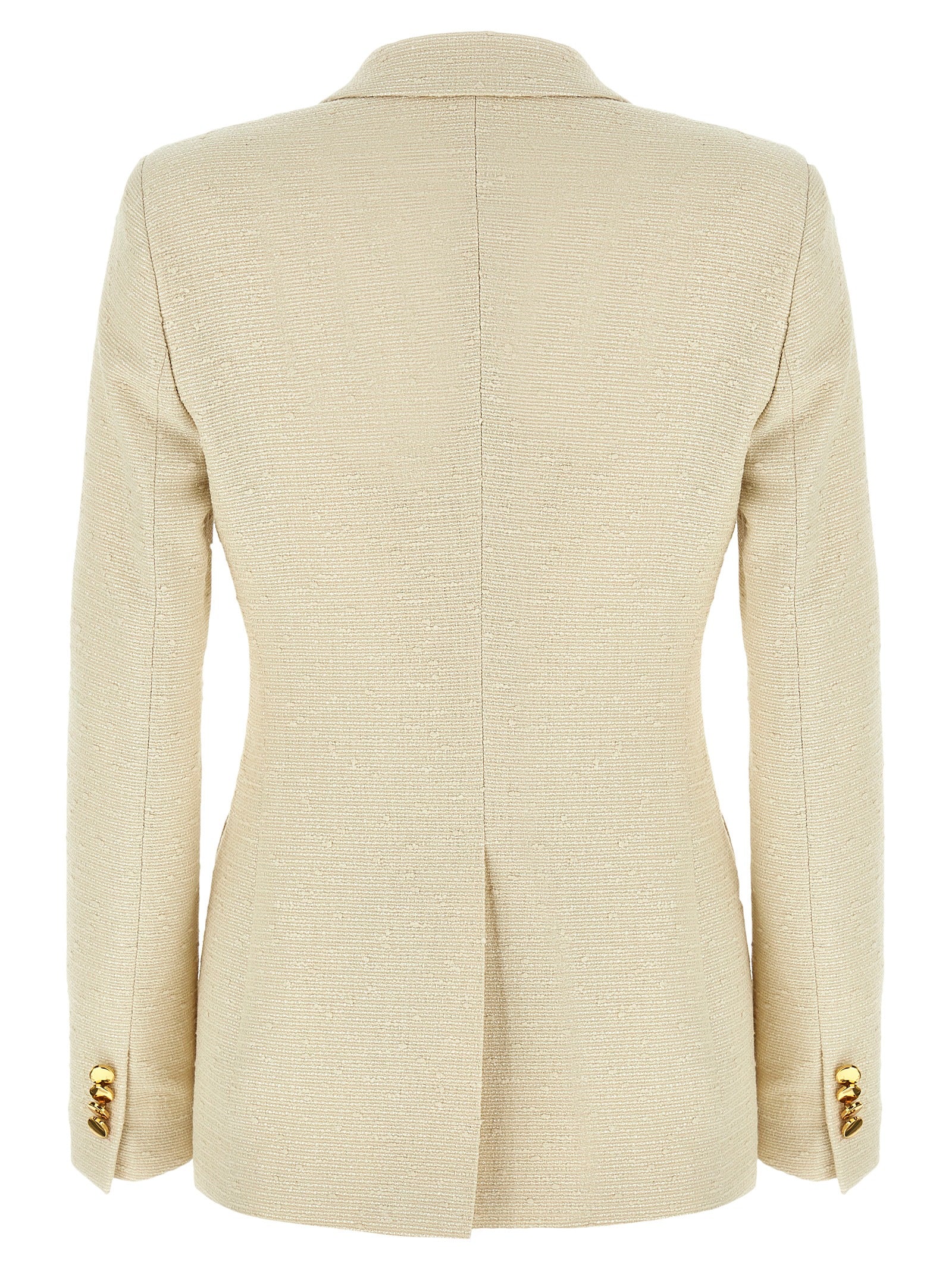 Elevate your wardrobe with the Tagliatore Beige Cotton Blazer, a masterpiece of artisanal couture, blending luxurious cotton and polyamide for timeless sophistication.