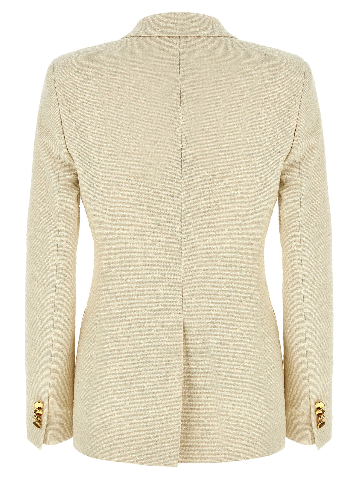 Elevate your wardrobe with the Tagliatore Beige Cotton Blazer, a masterpiece of artisanal couture that embodies timeless elegance and sophisticated allure.