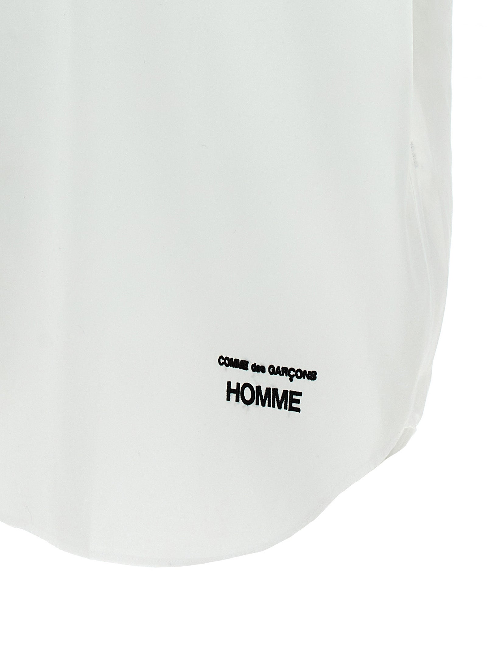 Comme Des Garçons White Cotton Blouse - Designer Couture Elegance