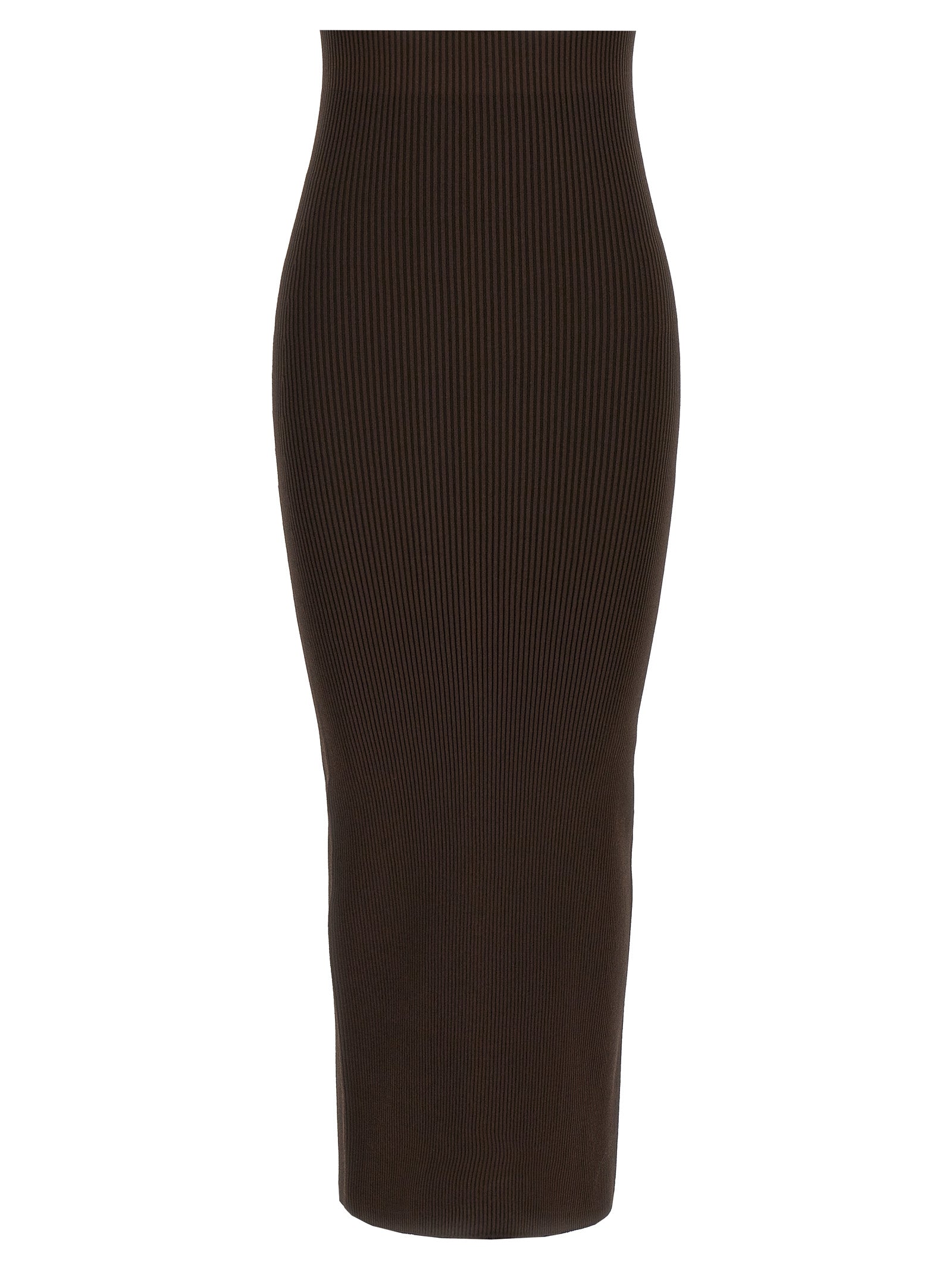 Discover the Max Mara Brown Viscose Mini Skirt, a masterpiece of Italian craftsmanship in luxurious ribbed stretch viscose, designed for the discerning fashionista.