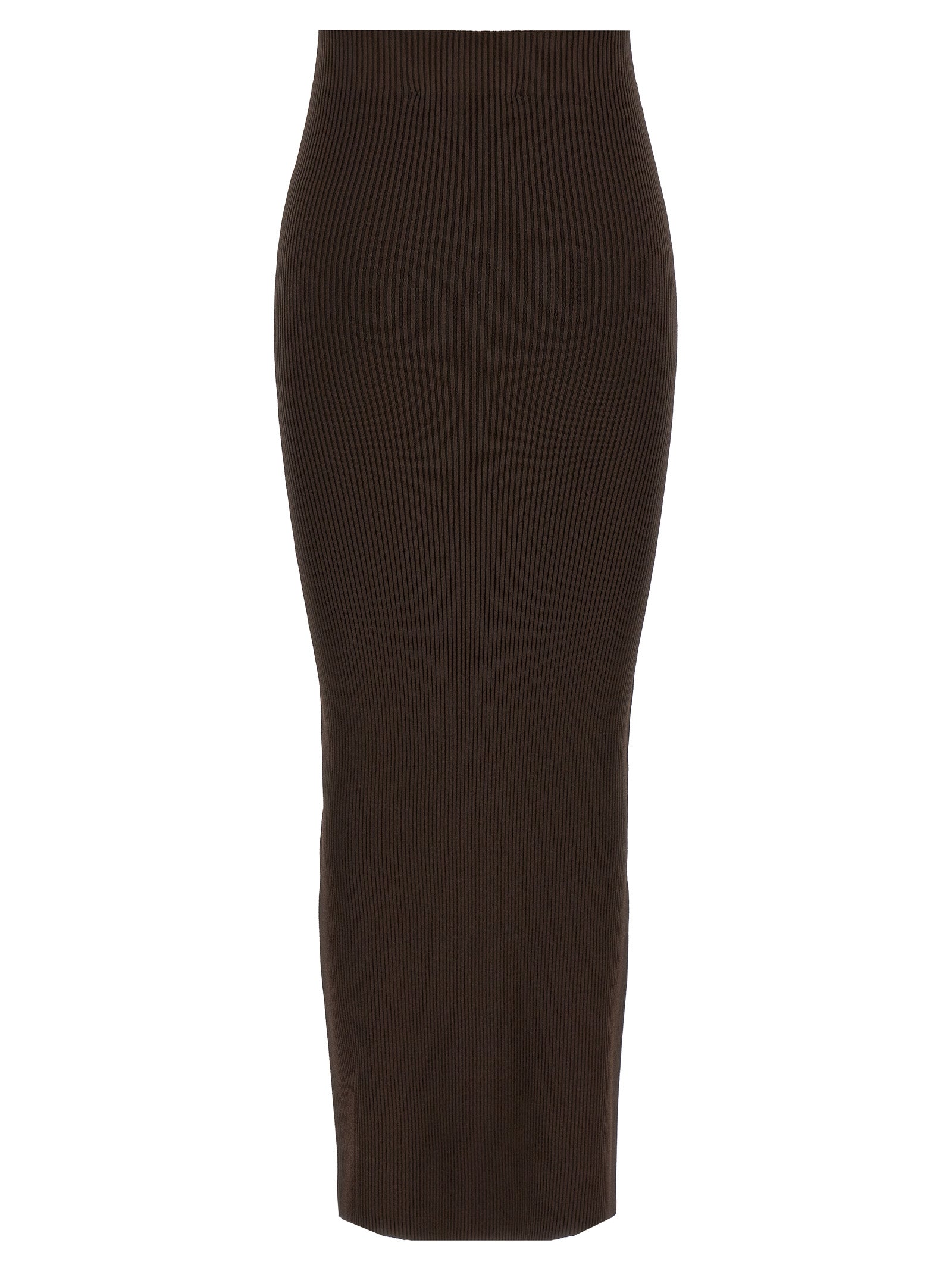 Discover the Max Mara Brown Viscose Mini Skirt, a masterpiece of Italian craftsmanship in luxurious ribbed stretch viscose, designed for the discerning fashionista.