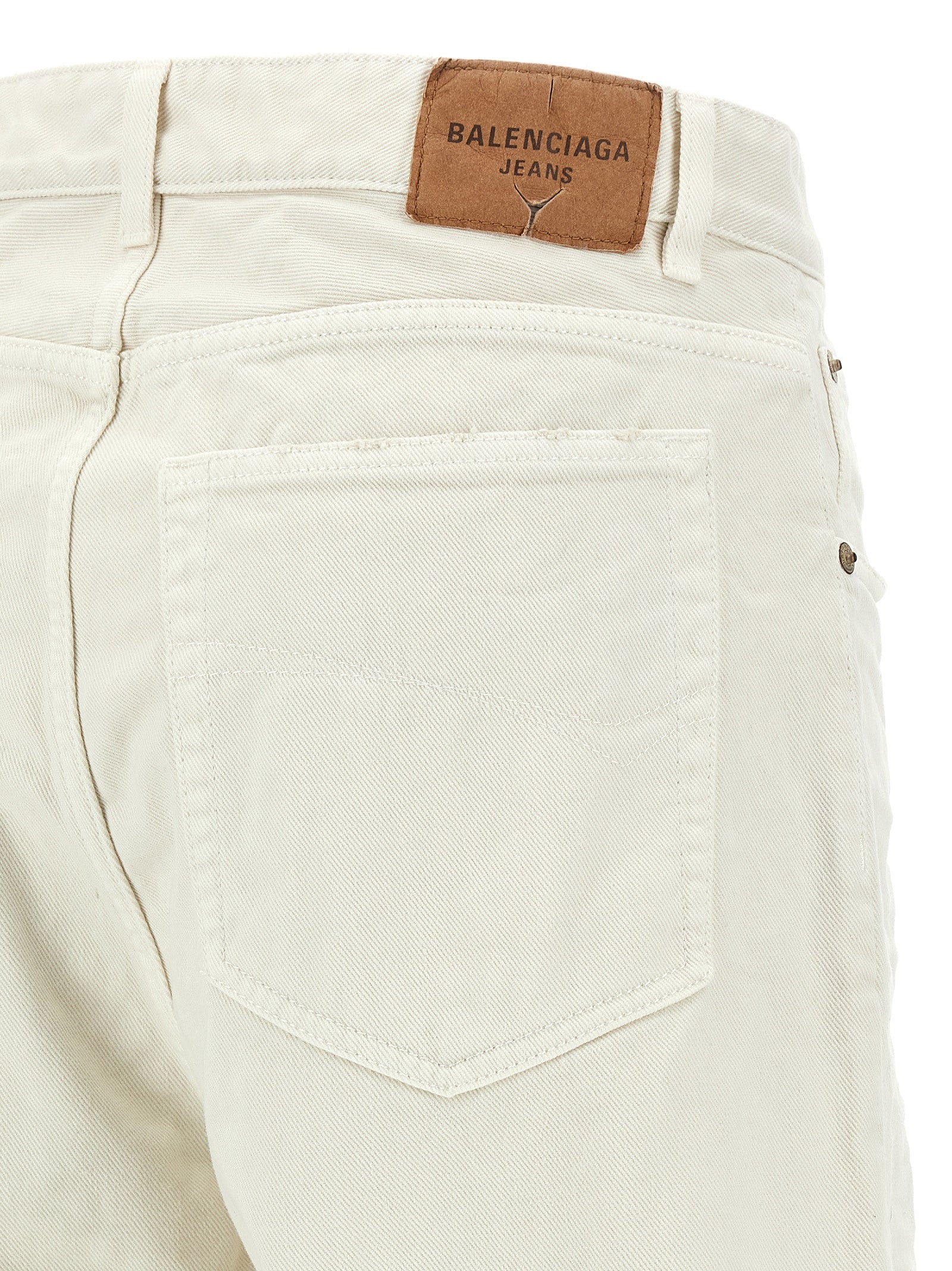 Balenciaga White Cotton Jeans Denim | Artisanal Luxury Fashion