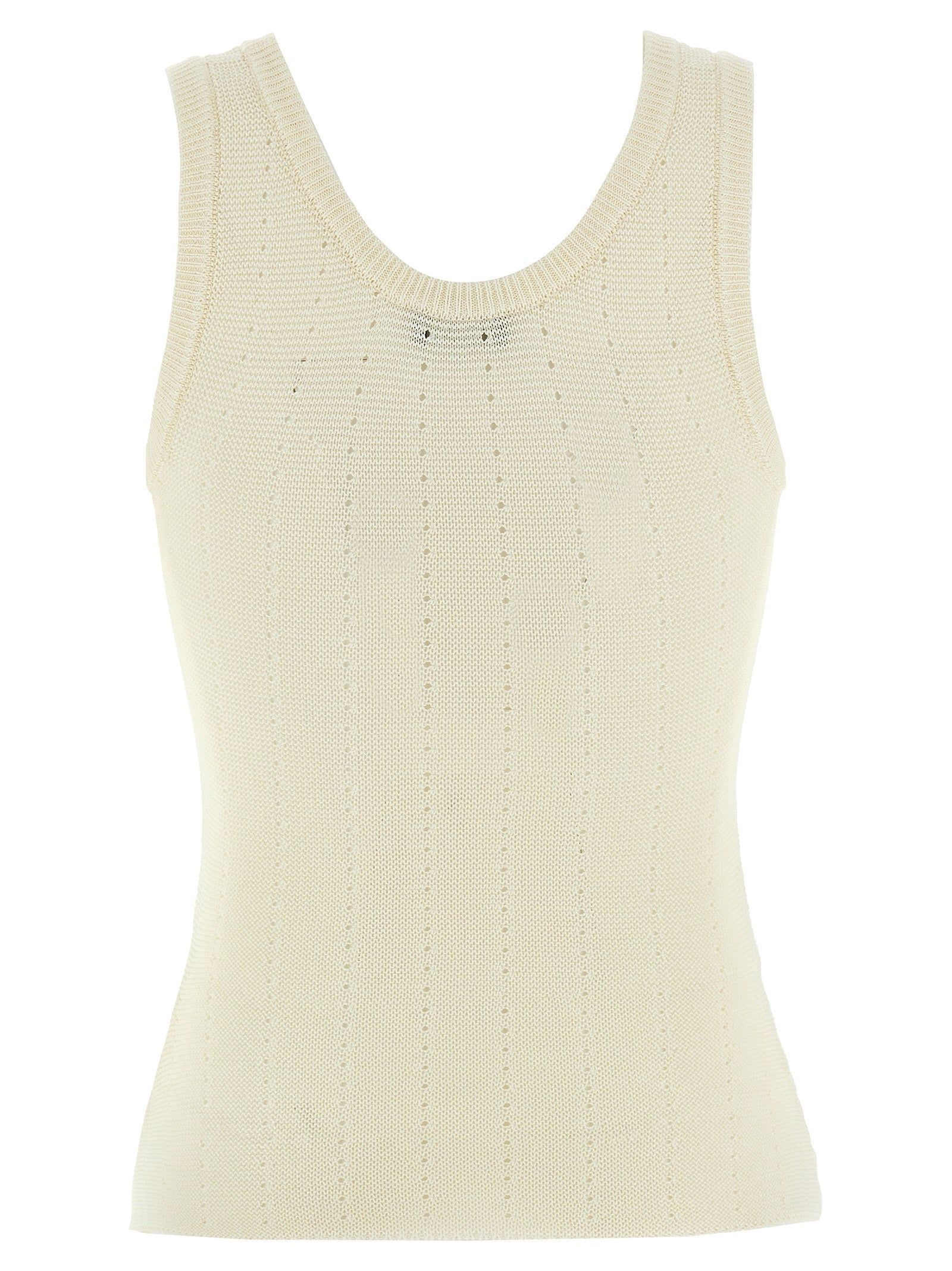 Elevate your style with the Etro White Silk Sleeveless T-Shirt, a luxurious blend of silk and polyamide that embodies timeless elegance and Italian craftsmanship.