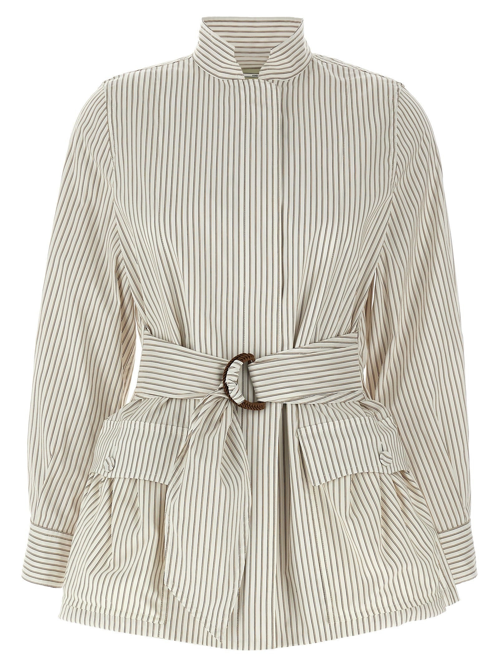Fendi White Cotton Shell Jacket