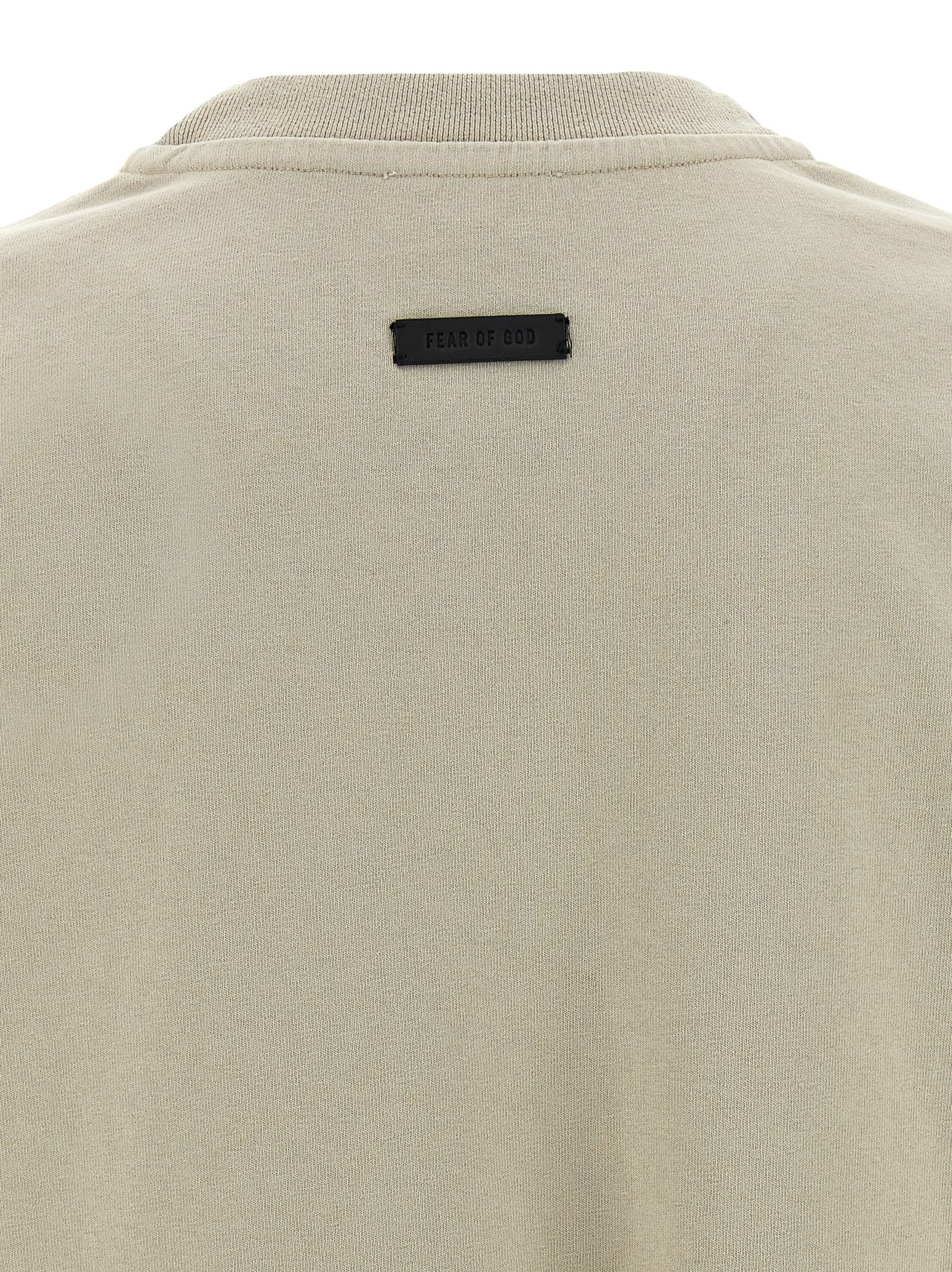 Fear Of God Gray Cotton T-Shirt | Designer Luxury Essential