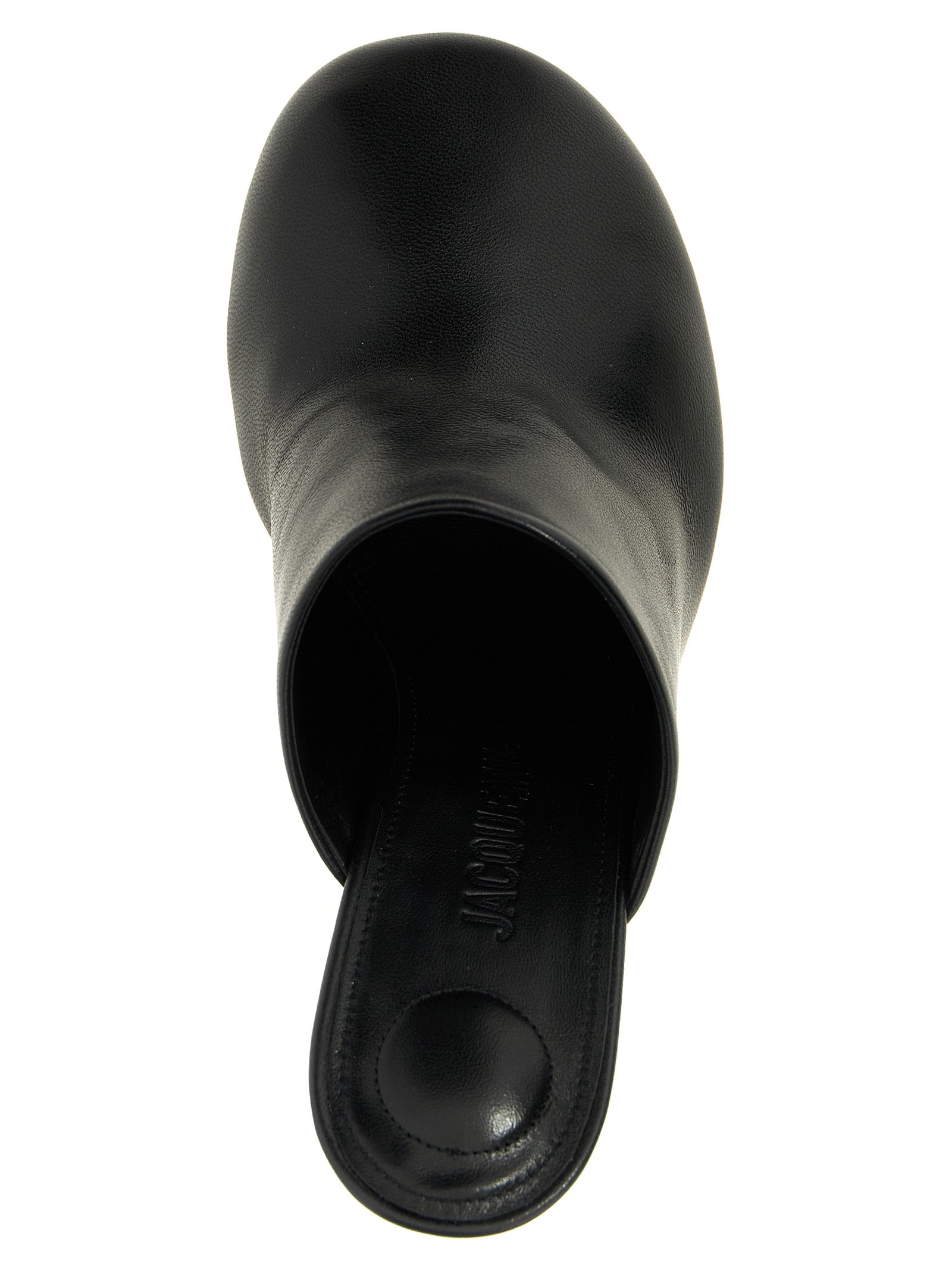 Step into a realm of elegance with Jacquemus Black Lamb Leather High Heel Pumps, where exquisite craftsmanship meets avant-garde design for the discerning individual.