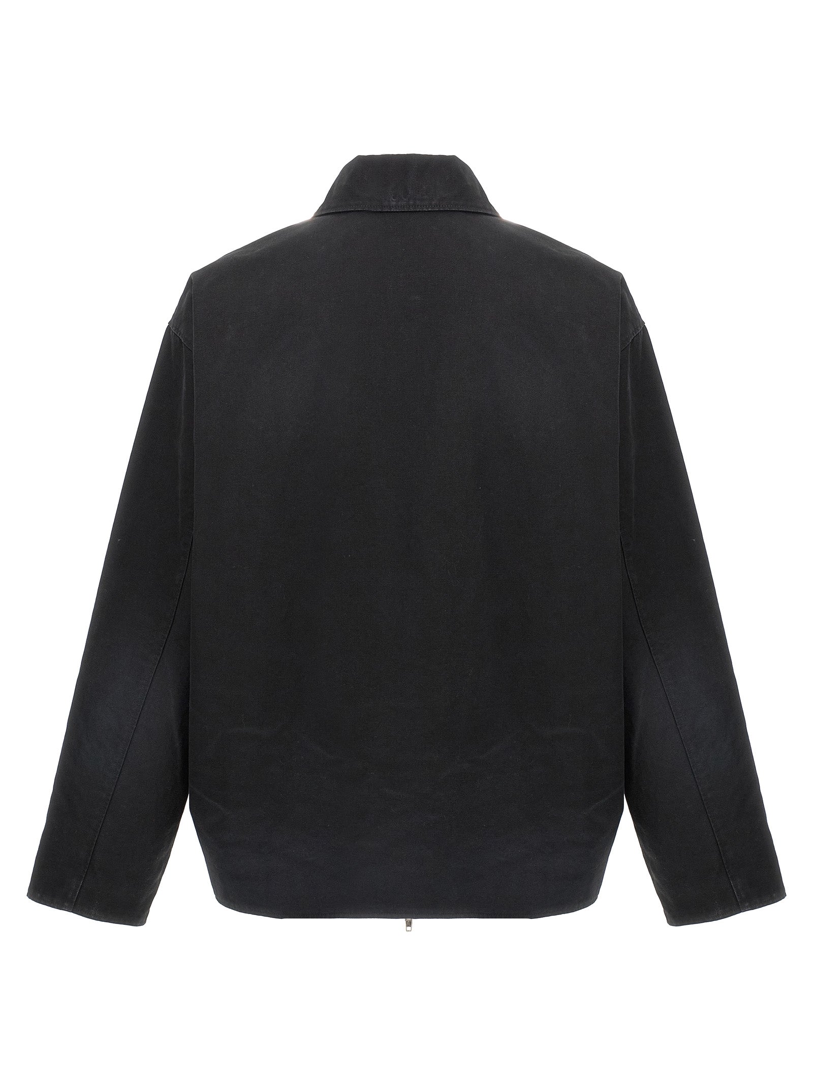 Balenciaga Black Cotton Full-Length Jacket, Designer Couture Elegance