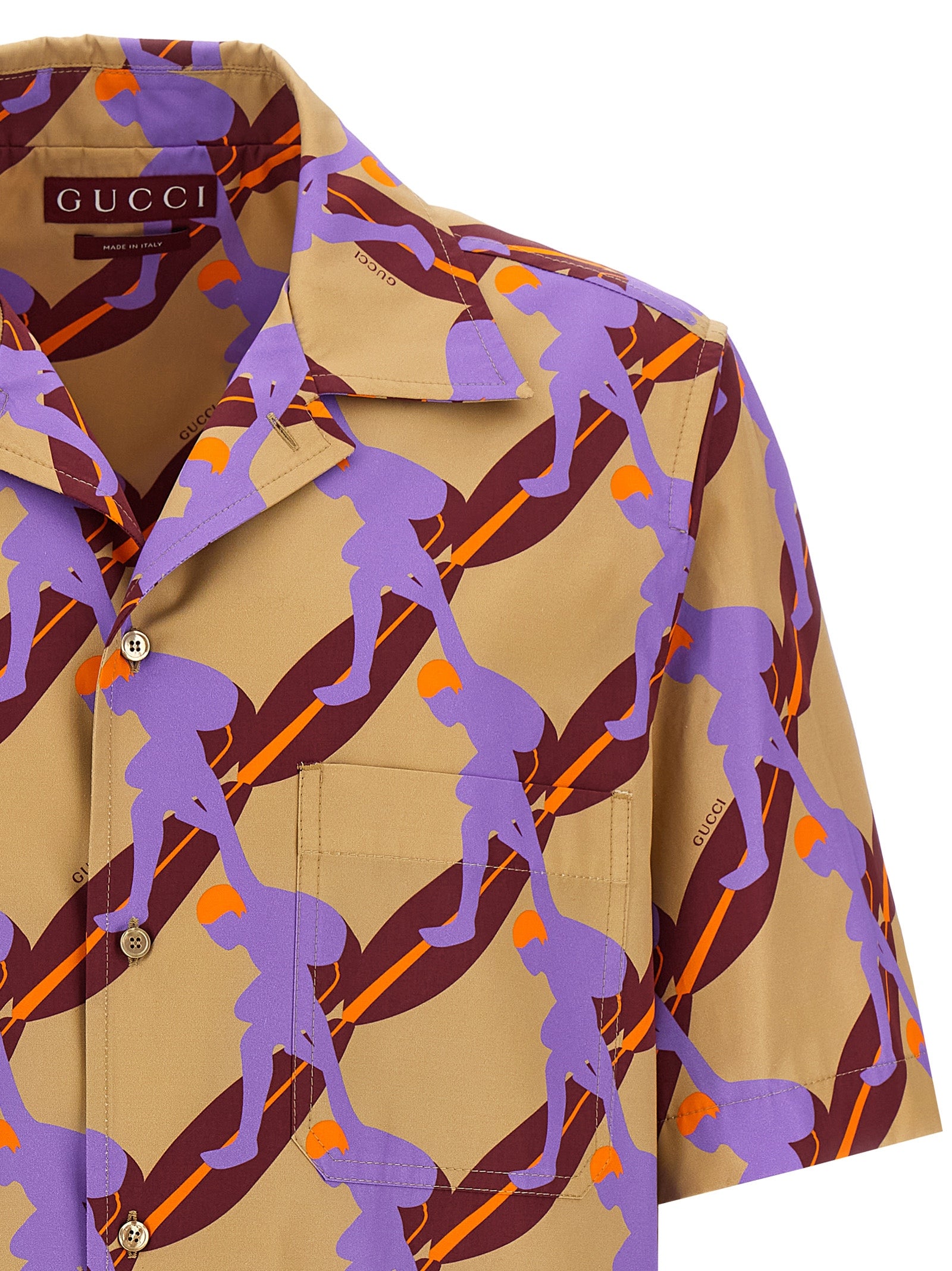 Elevate your wardrobe with the Gucci Multicolor Cotton Blouse, a masterpiece of artisanal luxury that embodies sophistication and playful elegance for every occasion.