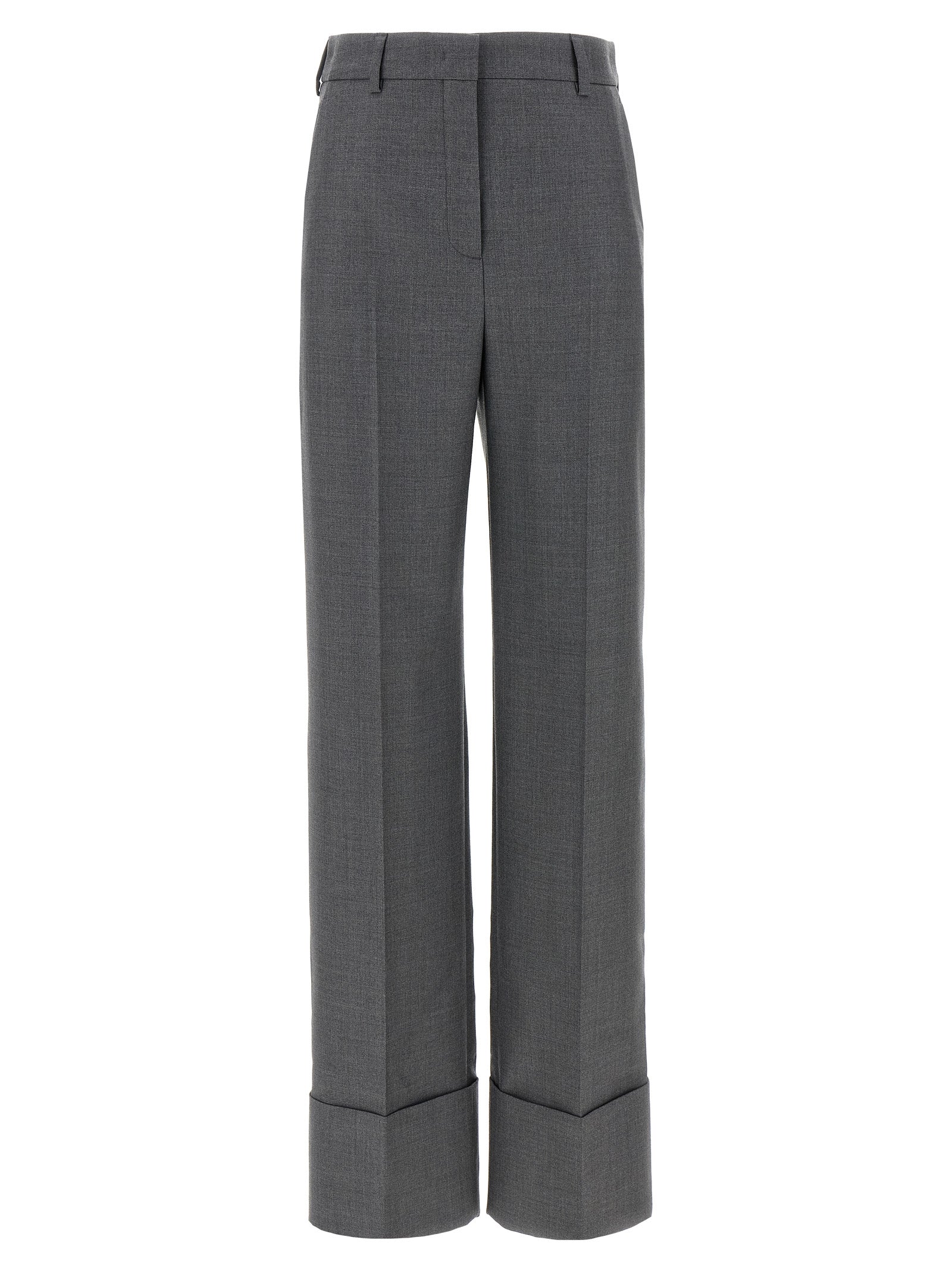 Valentino Garavani Gray Virgin Wool Dress Pants - Timeless Luxury