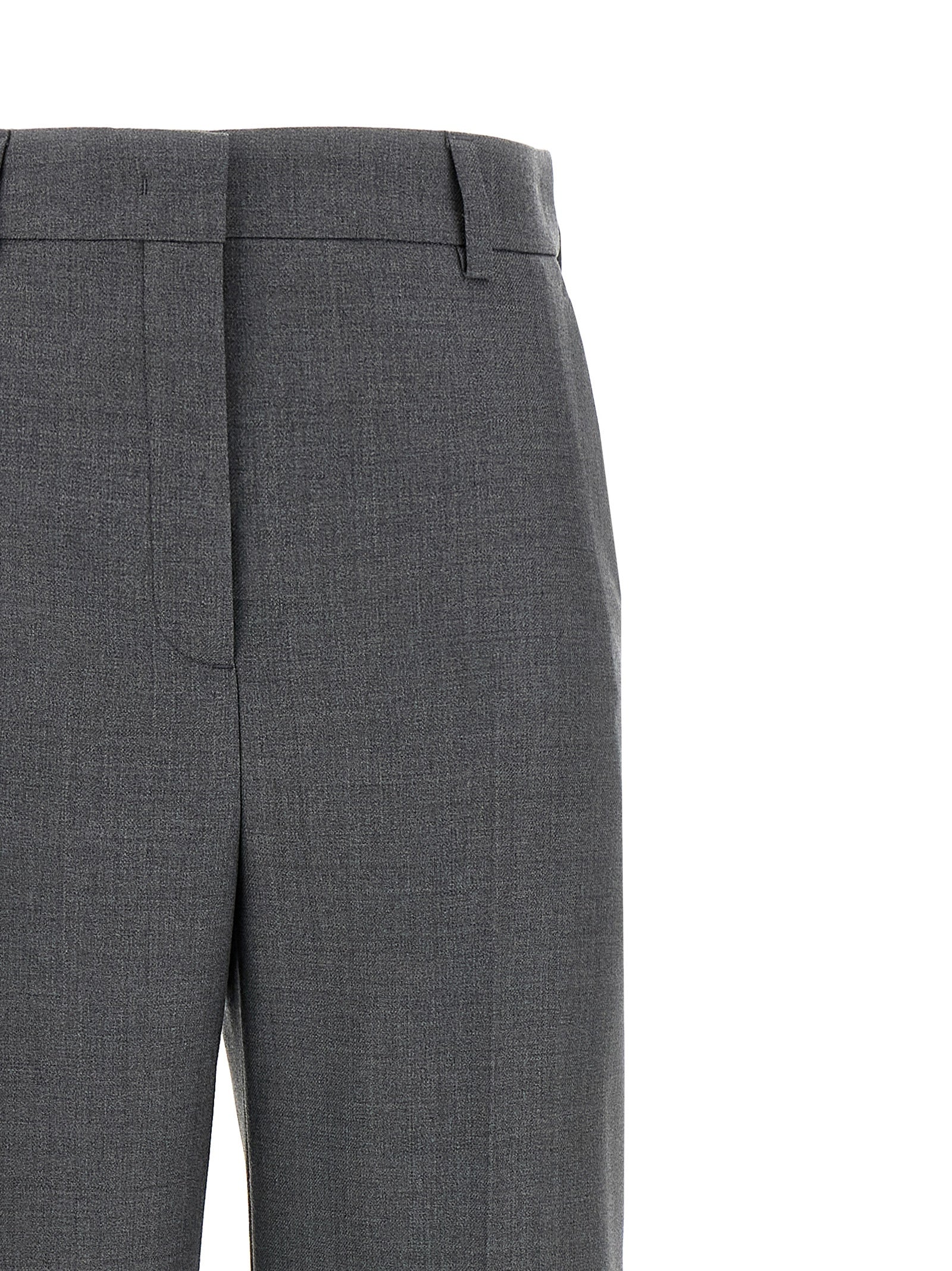 Valentino Garavani Gray Virgin Wool Dress Pants - Timeless Elegance
