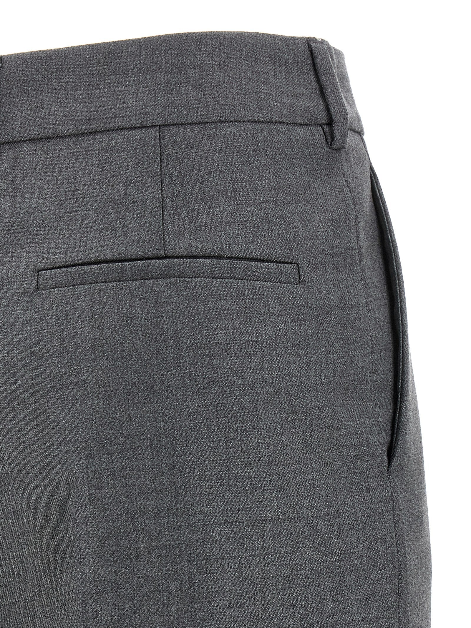 Valentino Garavani Gray Virgin Wool Dress Pants - Timeless Elegance
