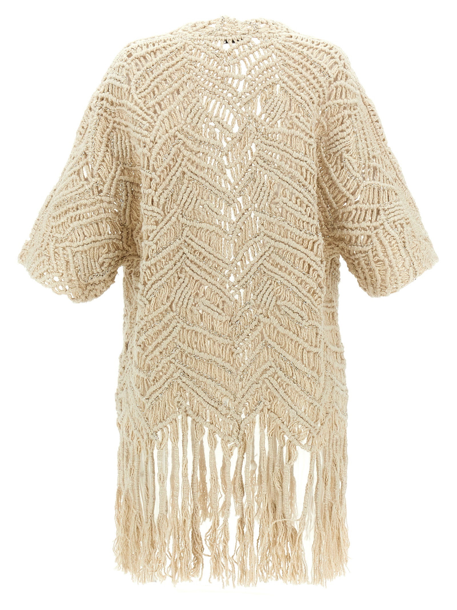 Brunello Cucinelli Beige Silk Cardigan | Artisanal Luxury Elegance