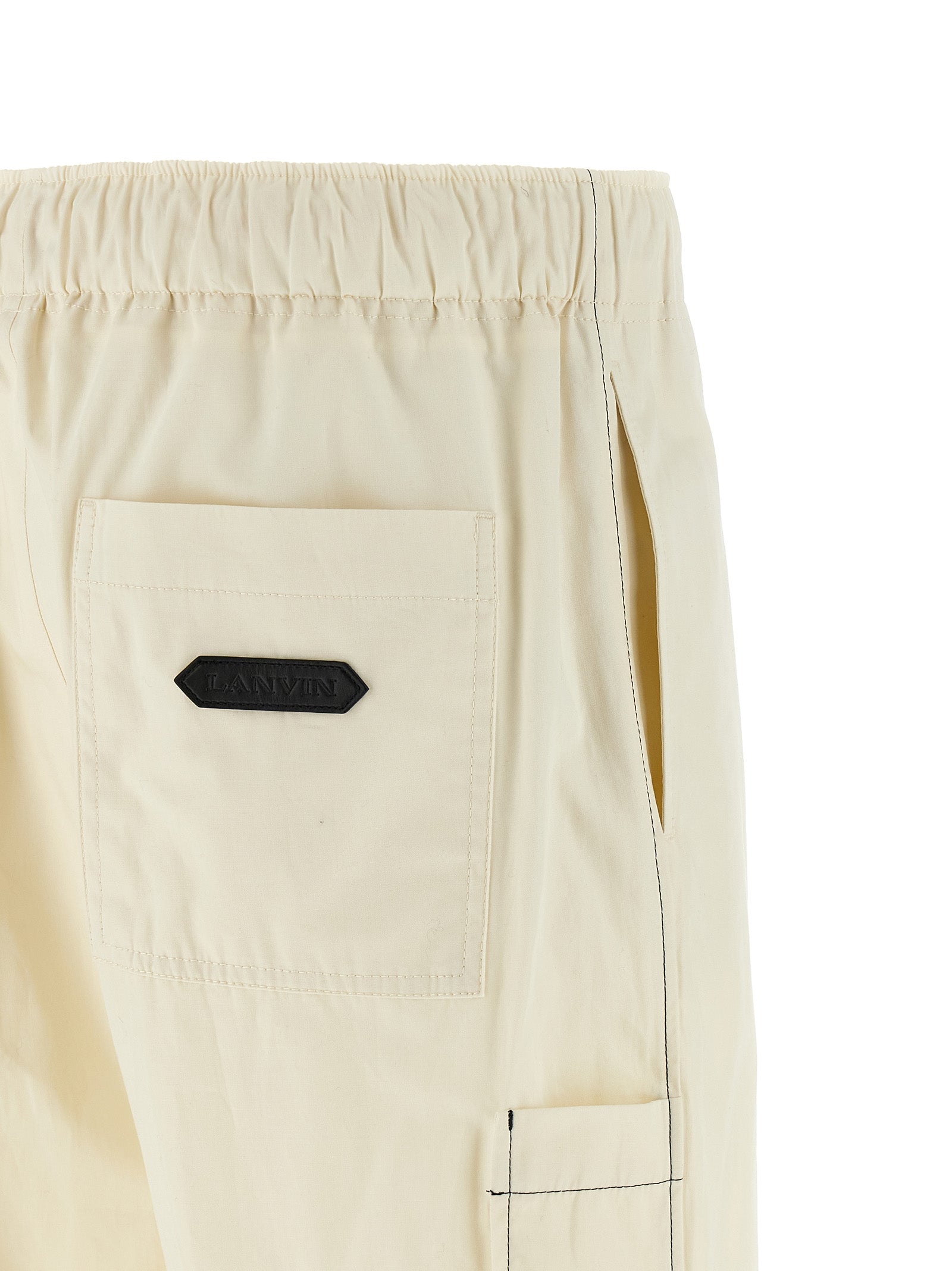 Lanvin White Cotton Casual Pants