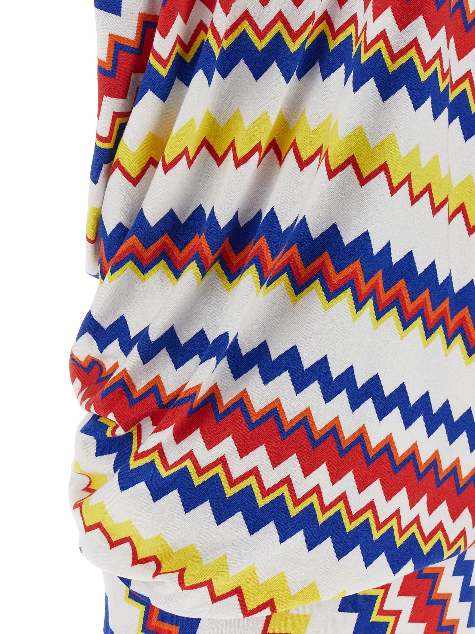 Indulge in the artistry of the Missoni Multicolor Viscose Short Dress, a luxurious blend of vibrant hues and exquisite craftsmanship, perfect for making a bold statement.