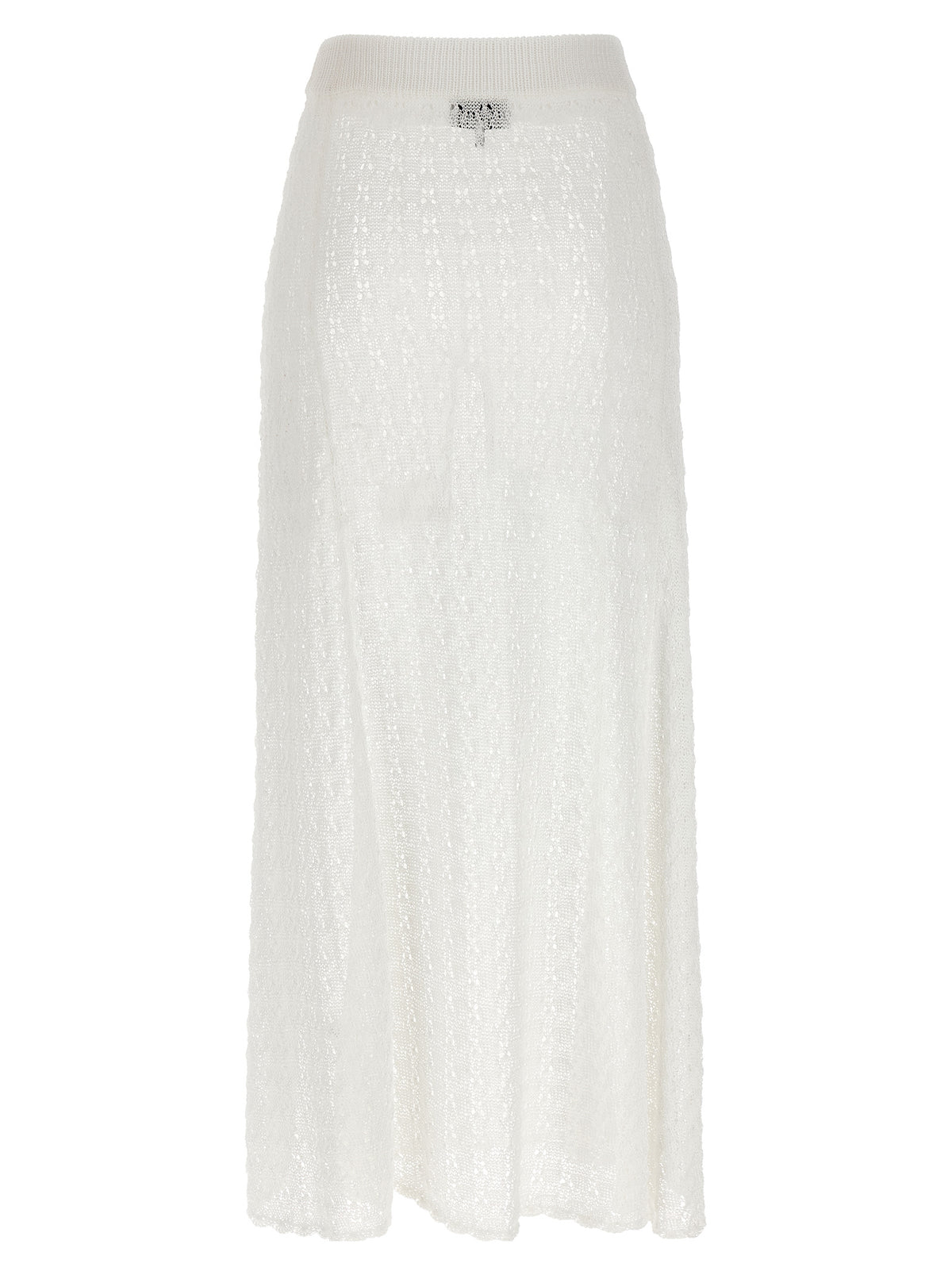 Ganni White Mini Skirt - Exquisite Crochet Elegance