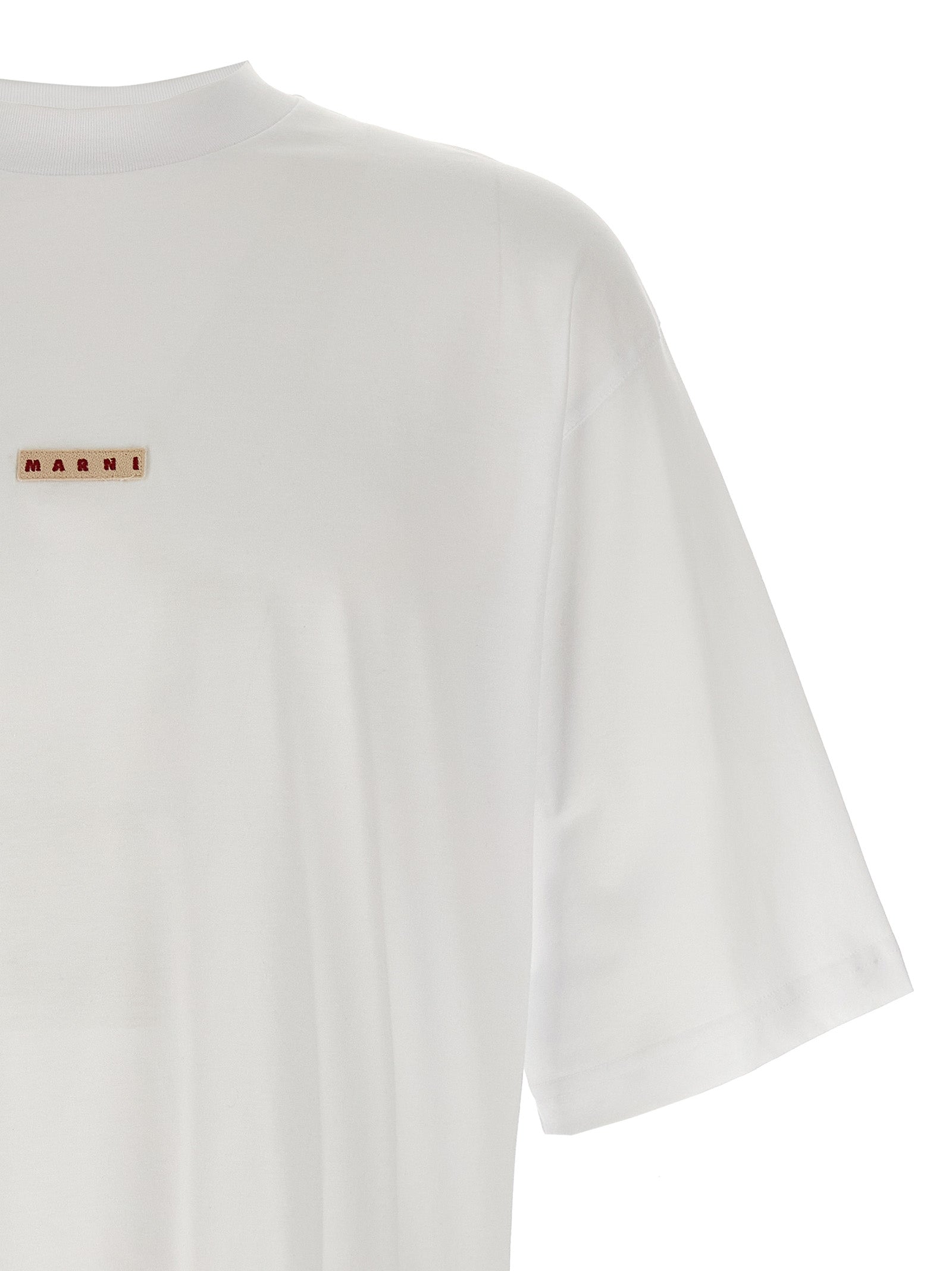 Elevate your wardrobe with the Marni White Cotton T-Shirt, a luxurious blend of contemporary style and comfort, perfect for discerning individuals seeking elegance.