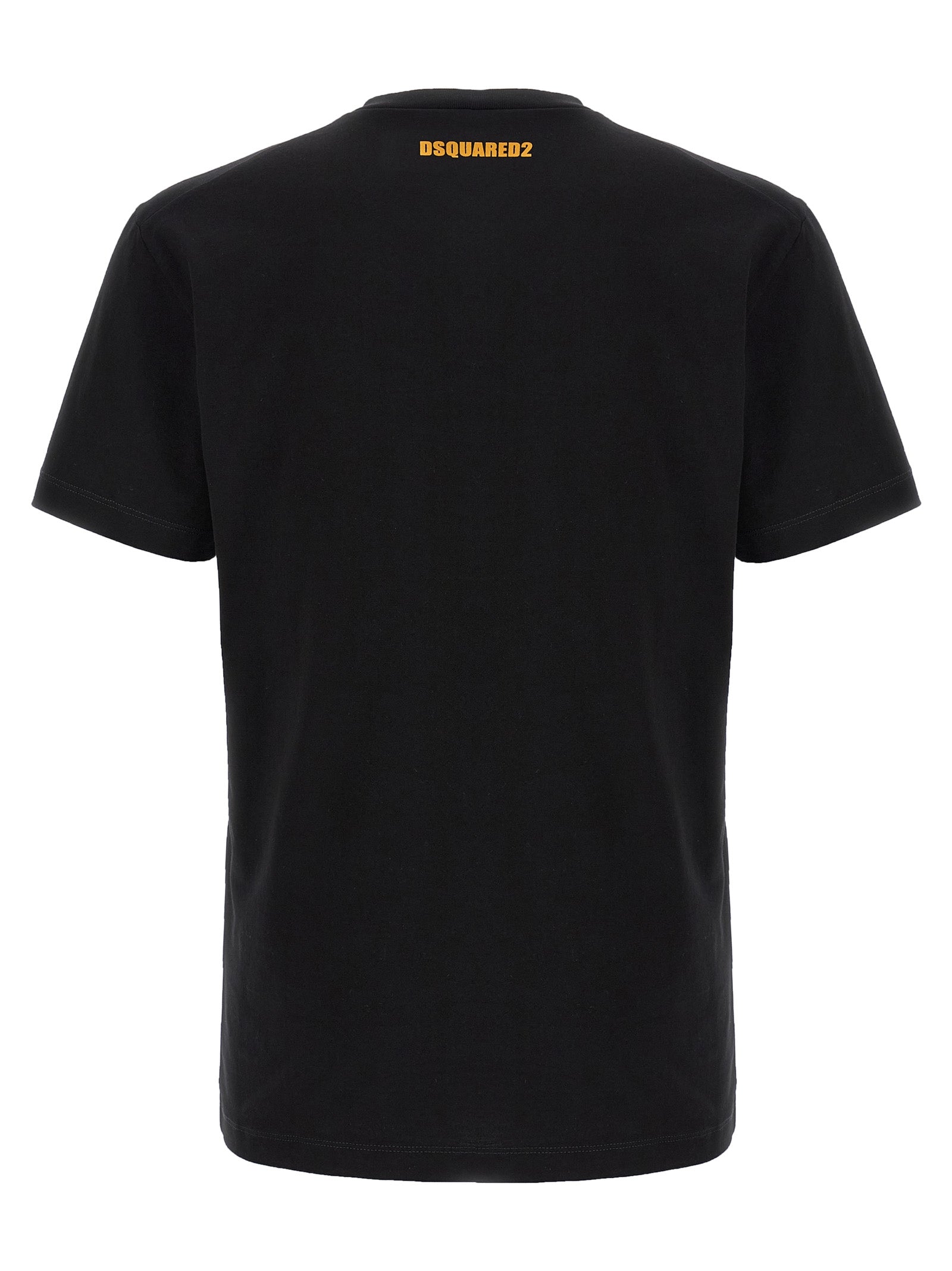 Dsquared² Black Cotton T-Shirt, Designer Couture Luxury