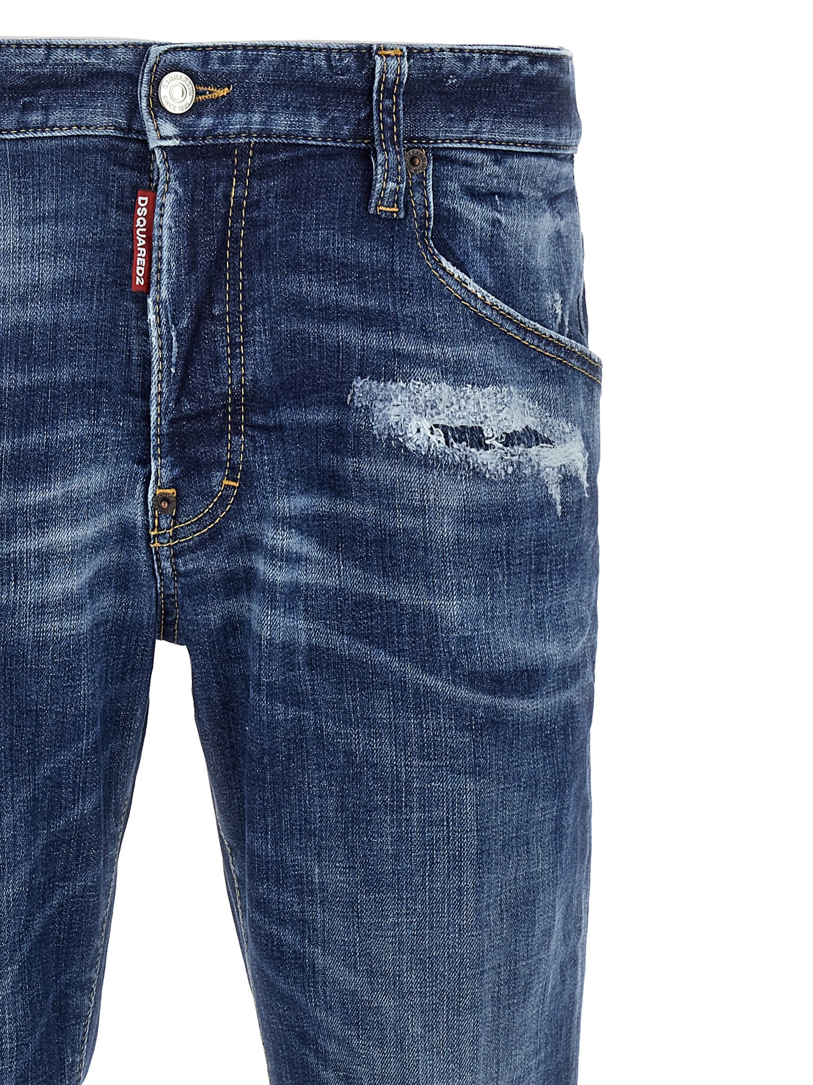 Dsquared² Blue Cotton Skinny Jeans - Designer Luxury Couture