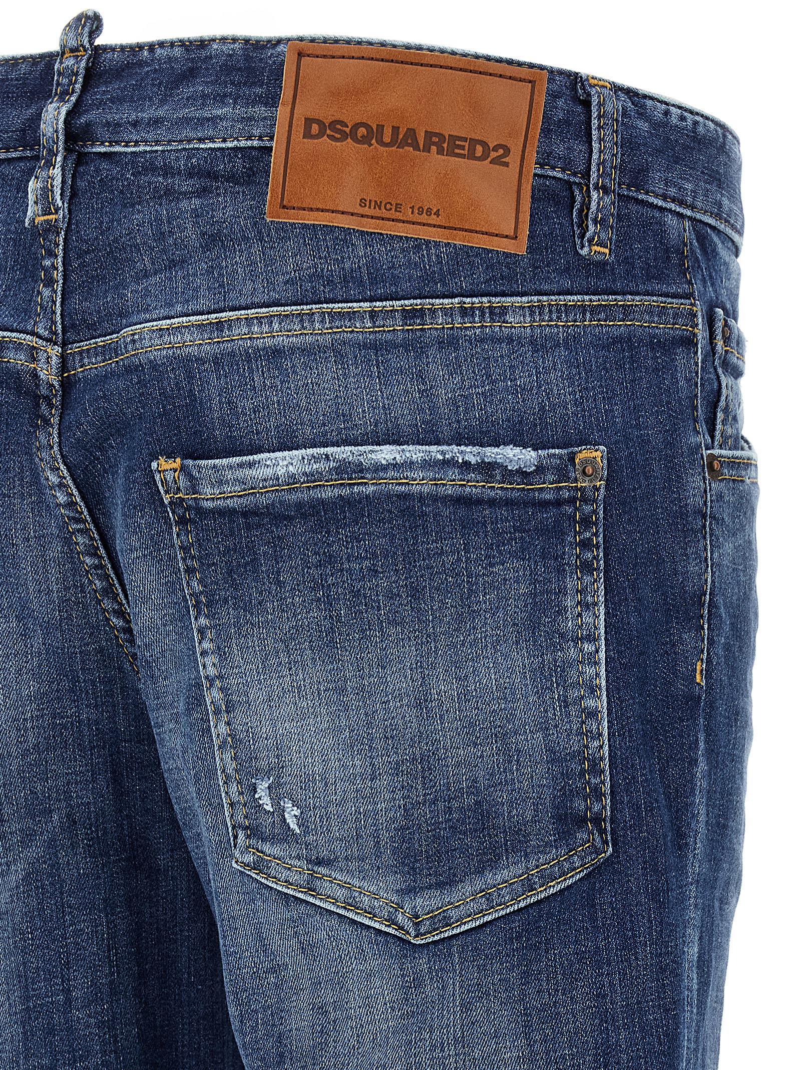 Dsquared² Blue Cotton Skinny Jeans - Designer Luxury Fashion