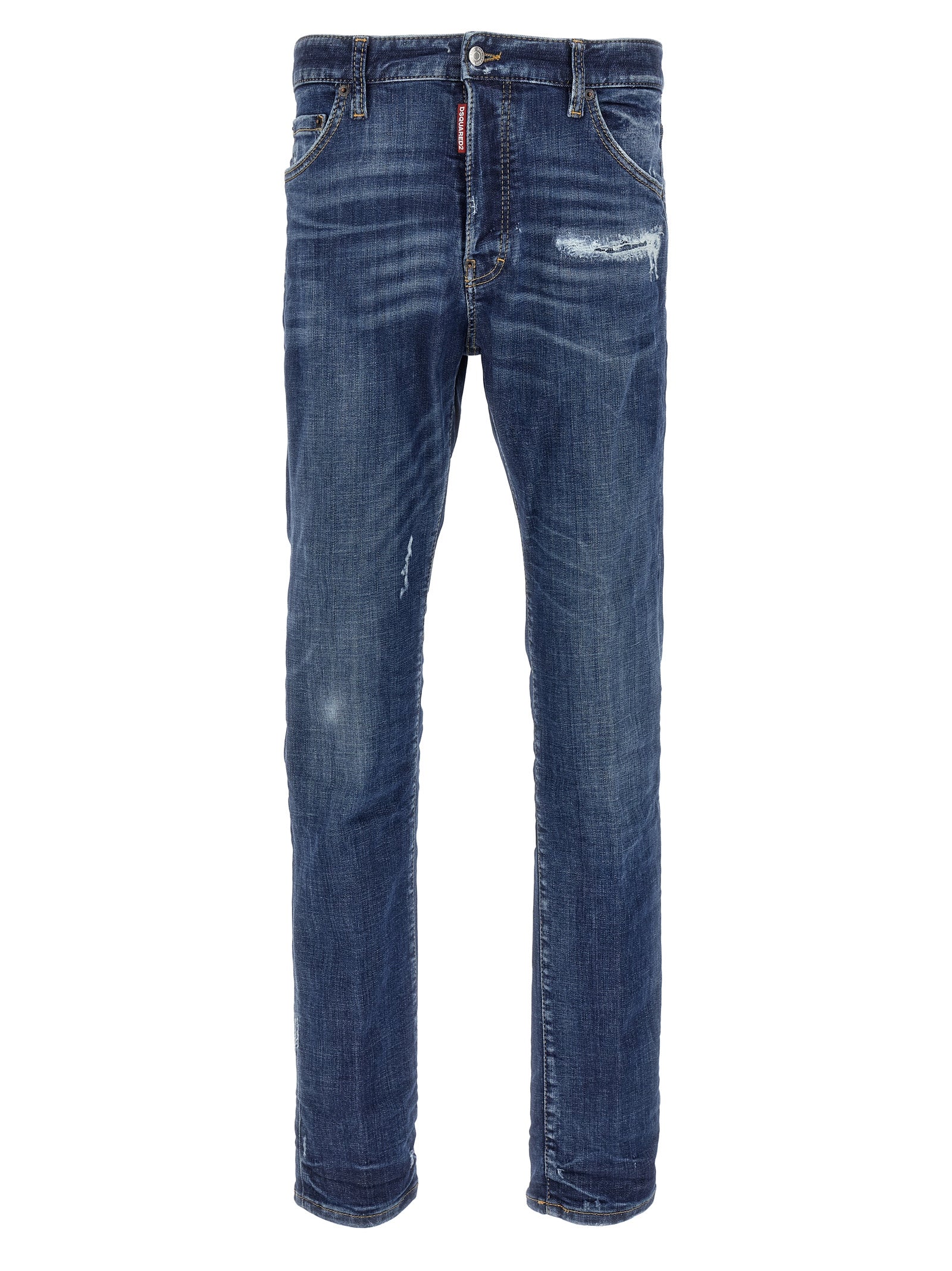 Dsquared² Blue Cotton Slim Fit Jeans - Artisanally Crafted Luxury