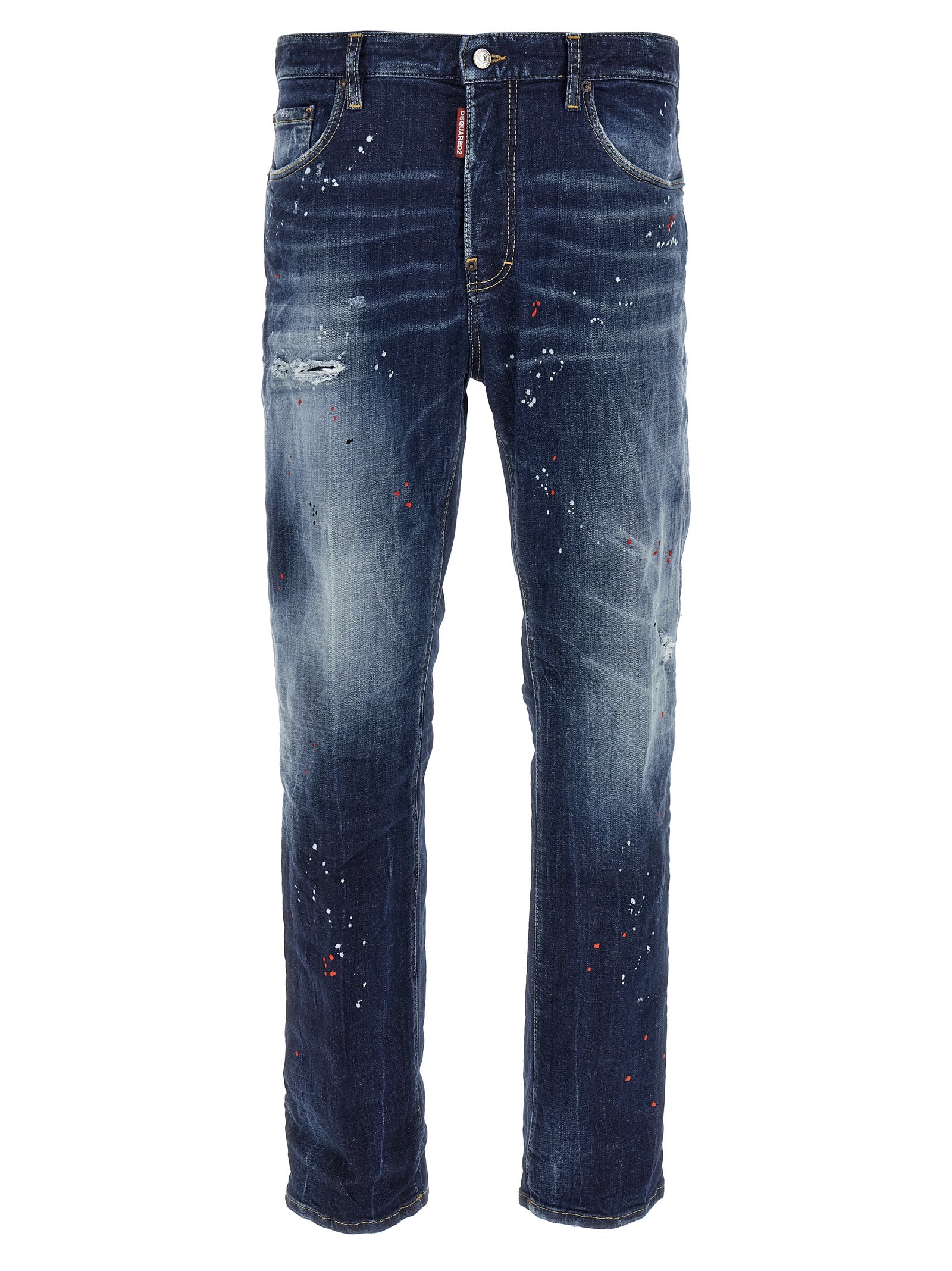 Dsquared² Blue Cotton Relaxed Fit Jeans, Artisanal Luxury Denim