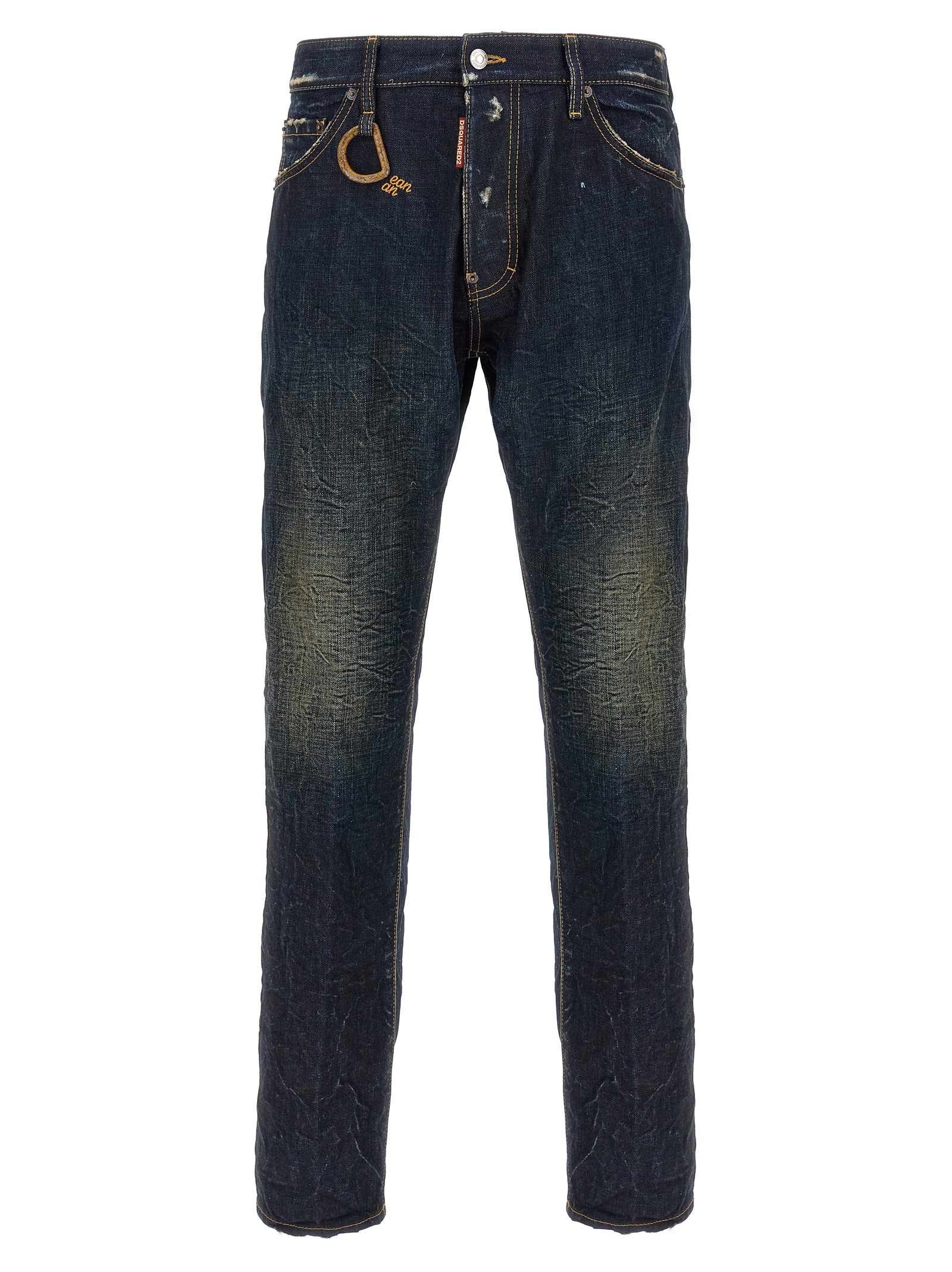 Dsquared² Blue Cotton Slim Fit Jeans - Artisanal Luxury Denim