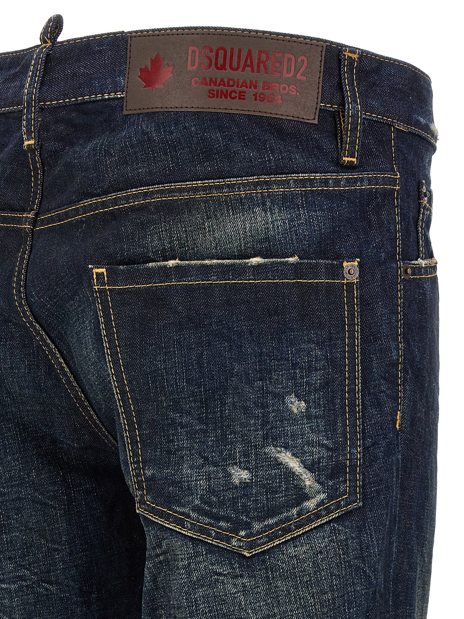 Dsquared² Blue Cotton Slim Fit Jeans - Artisanal Luxury Denim