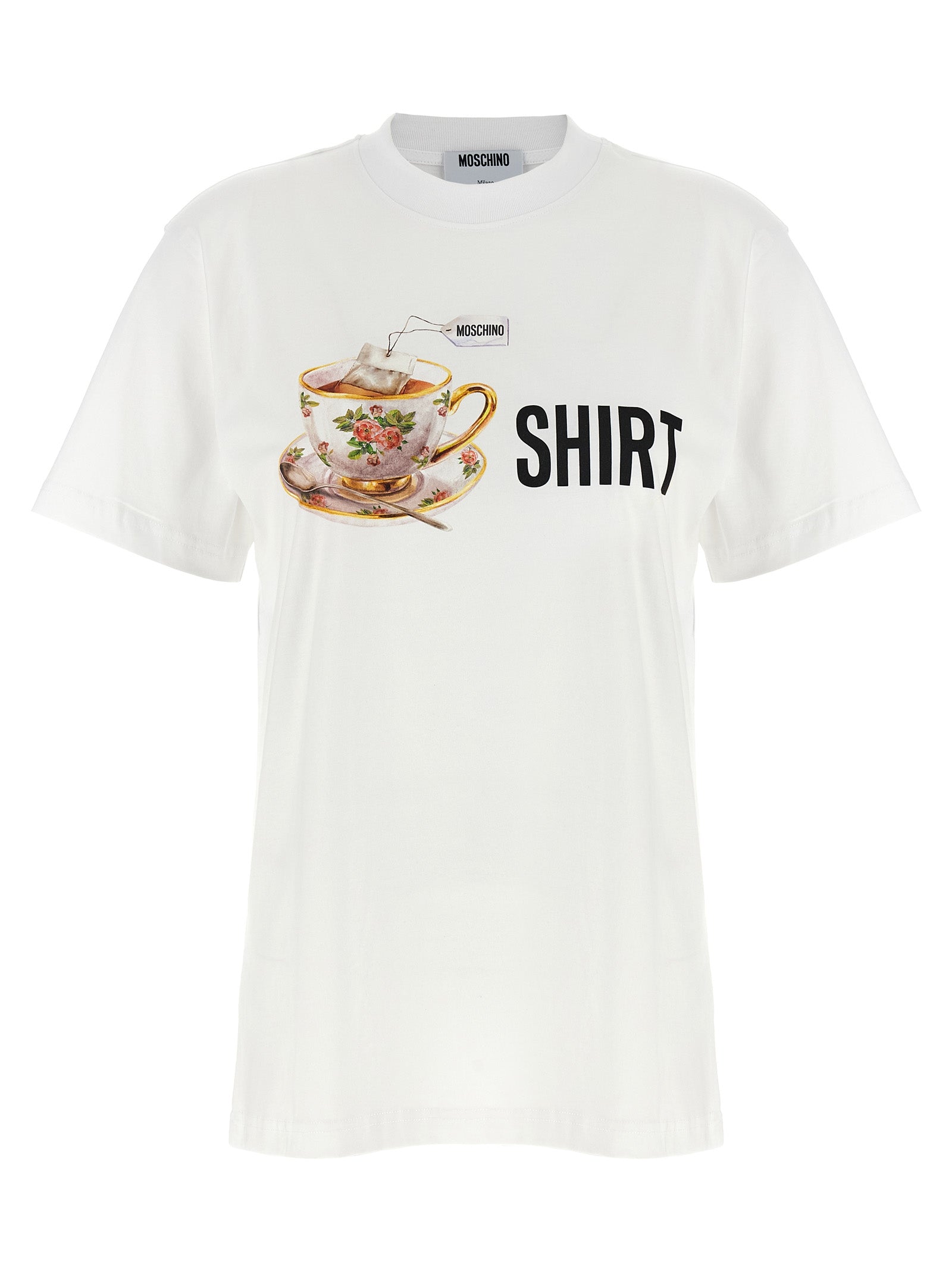 Elevate your style with the Moschino Multicolor Cotton T-Shirt, a luxurious blend of organic cotton and vibrant design, perfect for the discerning fashion enthusiast.