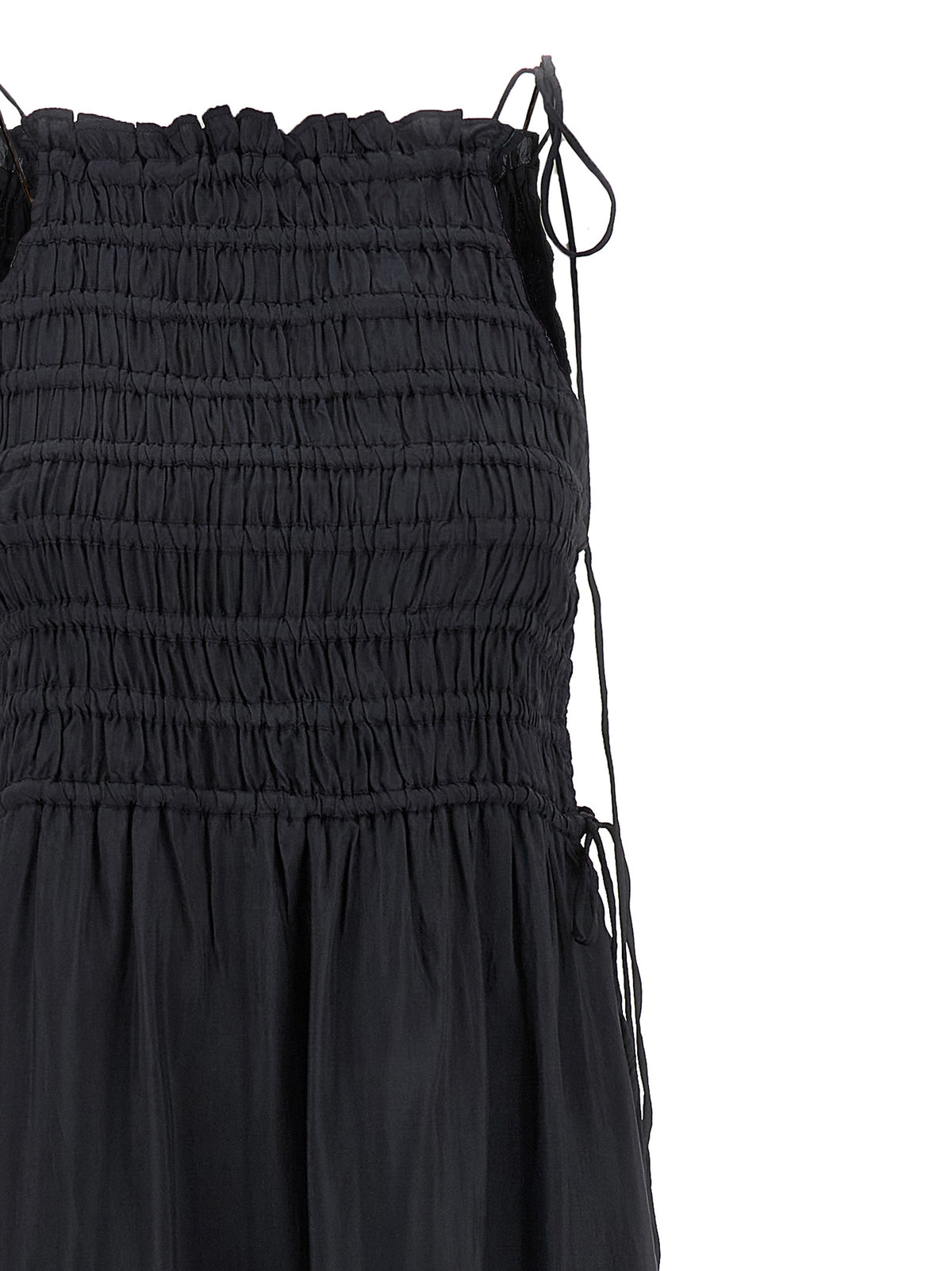 Ganni Gray Viscose Long Dress - Luxurious Elegance Redefined