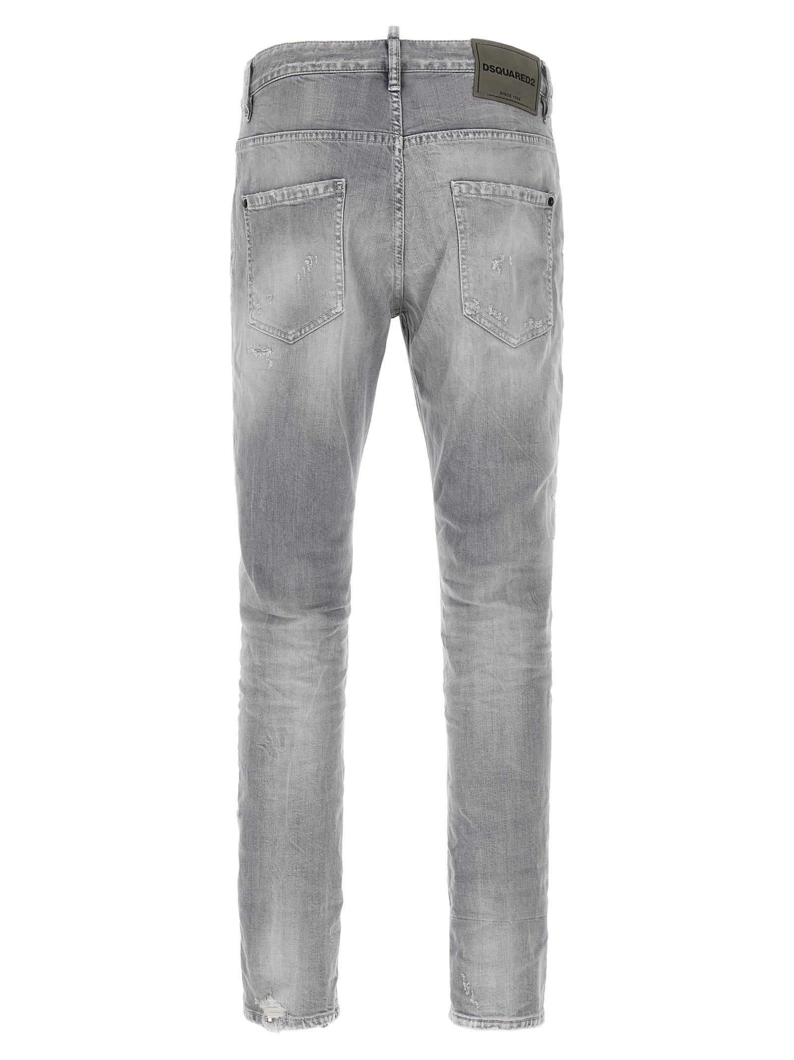 Dsquared² Gray Cotton Relaxed Fit Jeans | Artisanal Luxury Fashion
