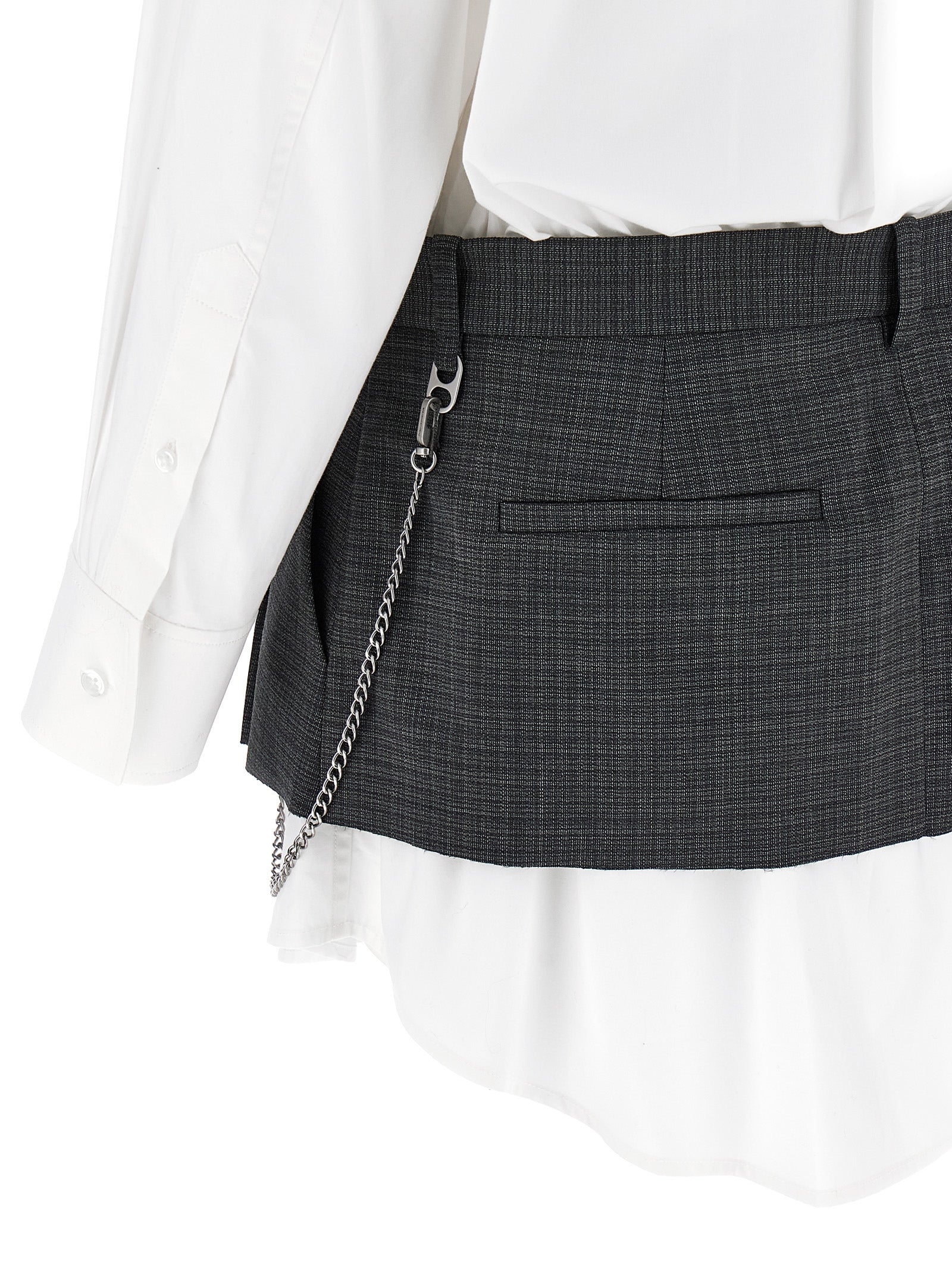Alexander Wang Multicolor Cotton Short Dress, Designer Elegance