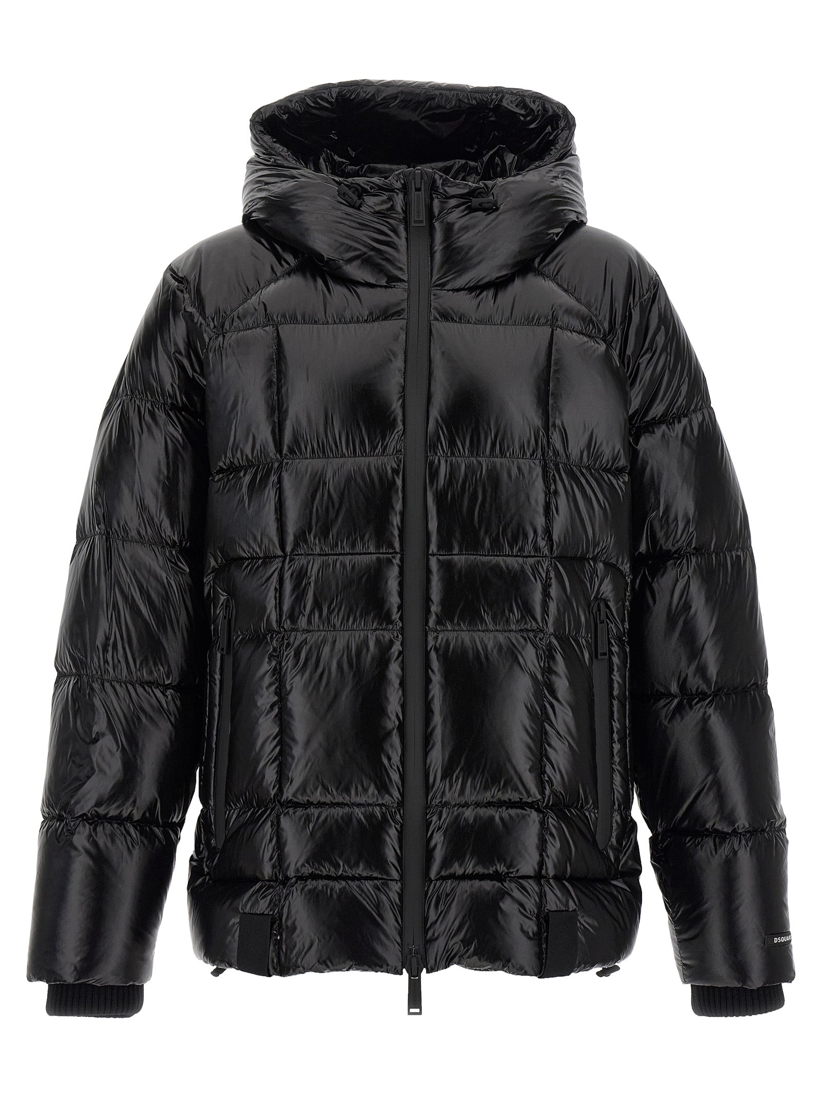 Dsquared² Black Polyamide Full-Length Jacket - Haute Couture Elegance