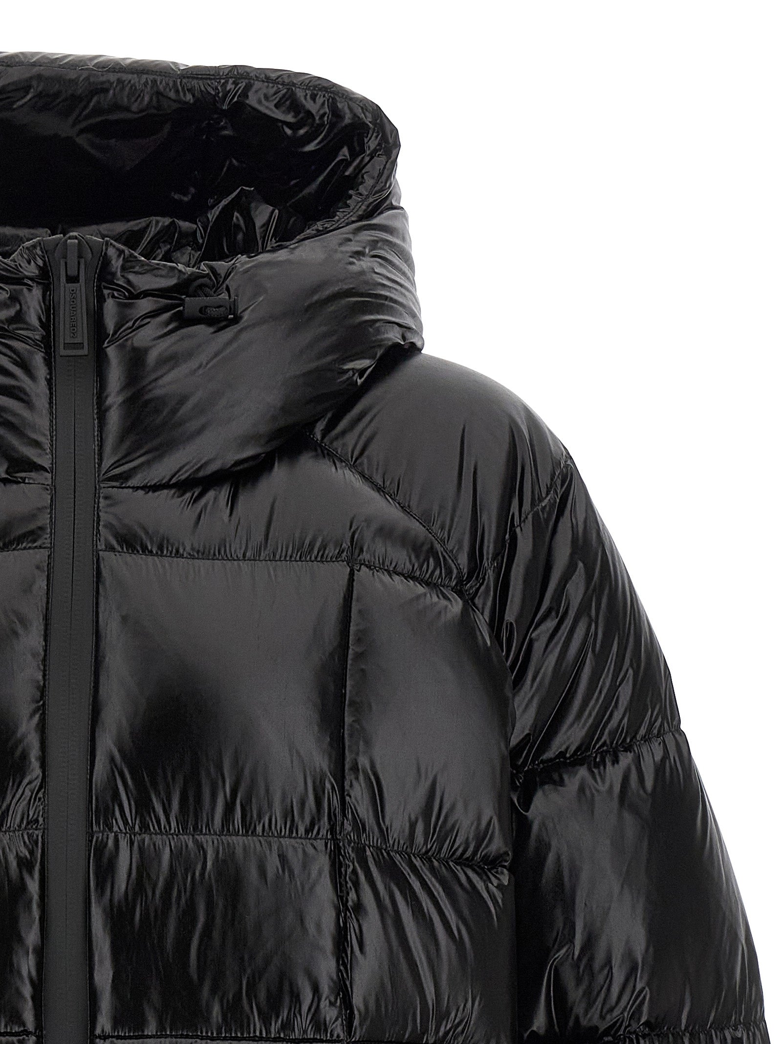 Dsquared² Black Polyamide Full-Length Jacket - Avant-Garde Luxury