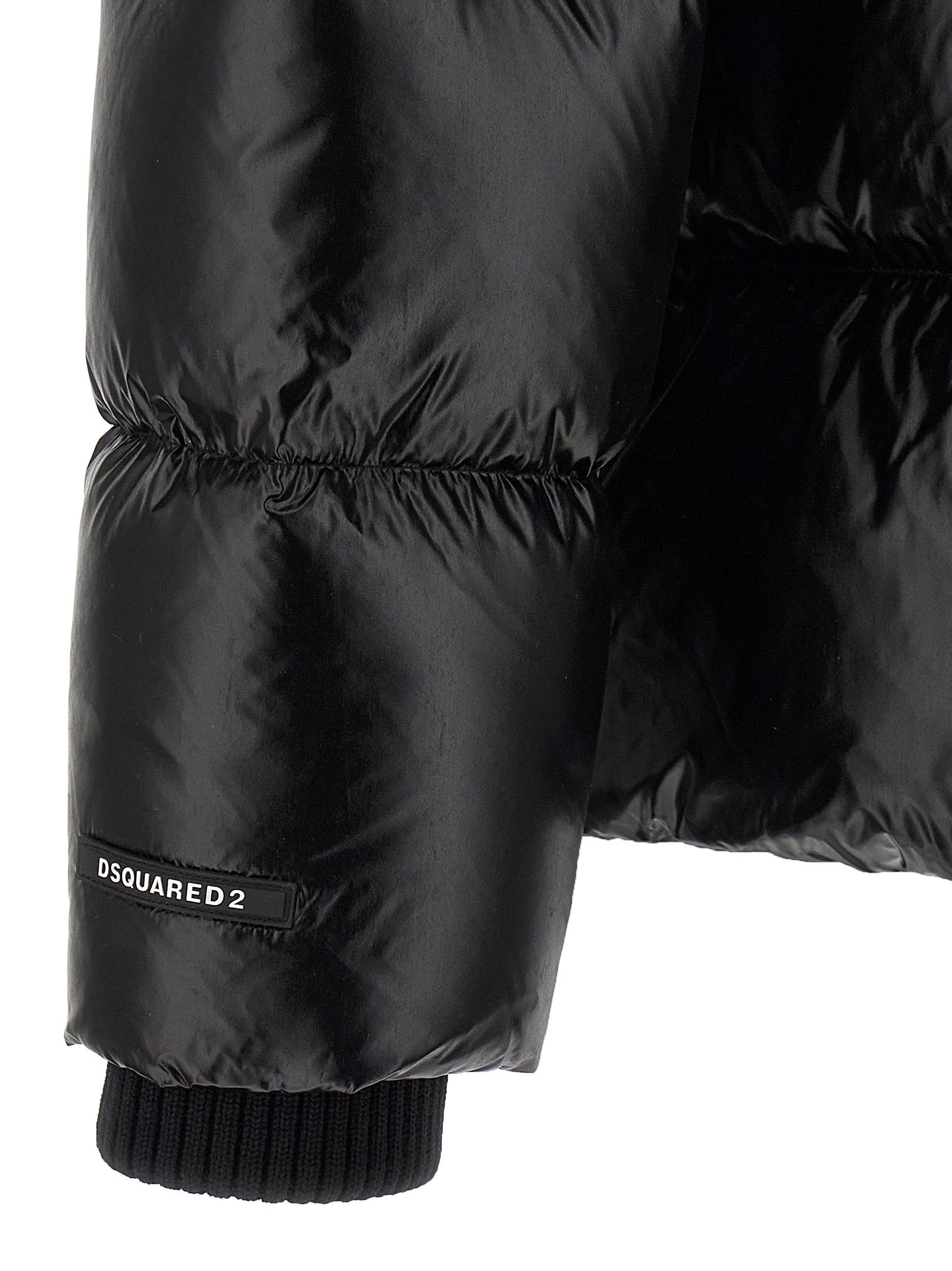 Dsquared² Black Polyamide Full-Length Jacket - Luxe Padded Couture