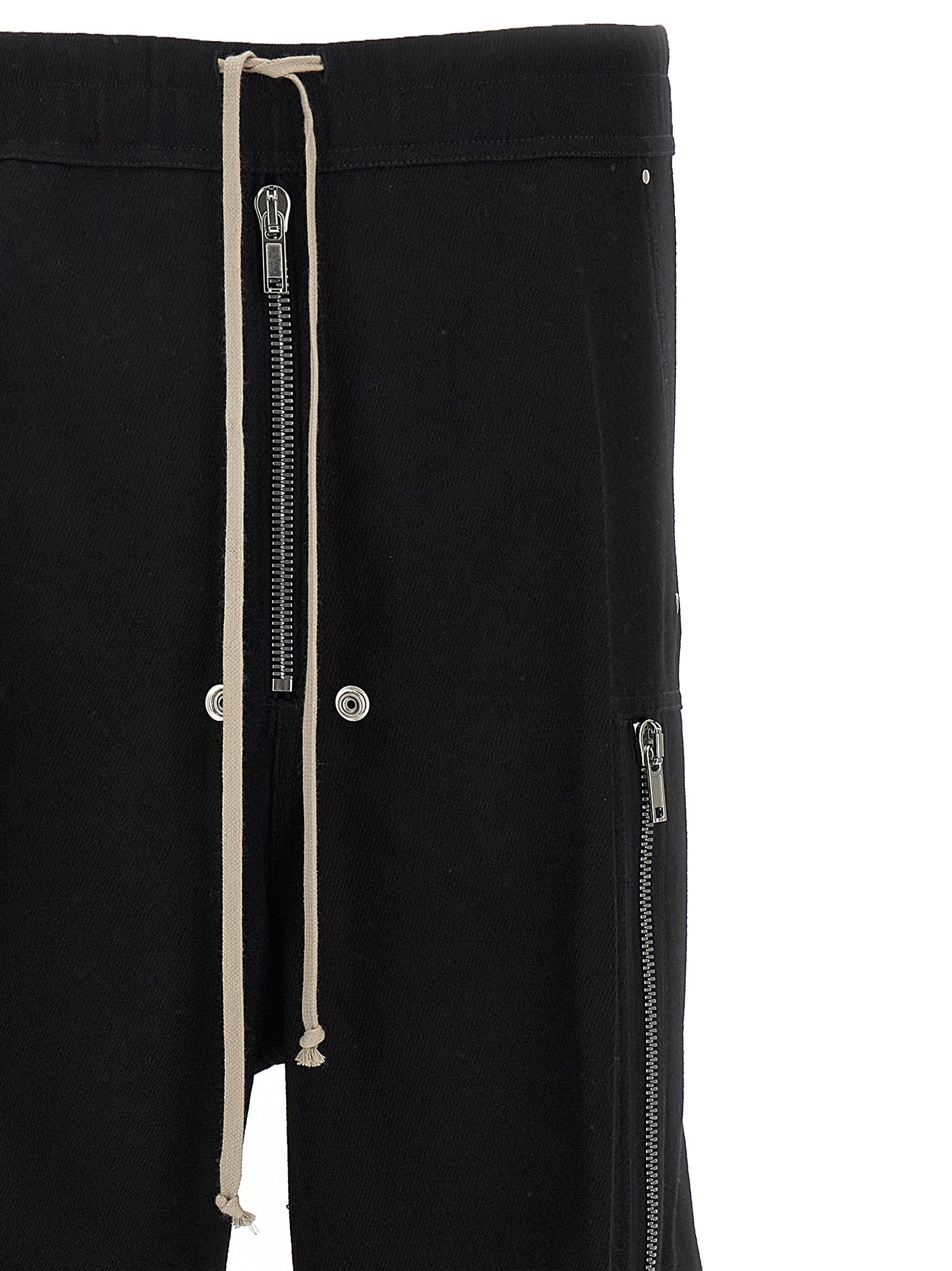 Rick Owens Black Wool Cargo Pants